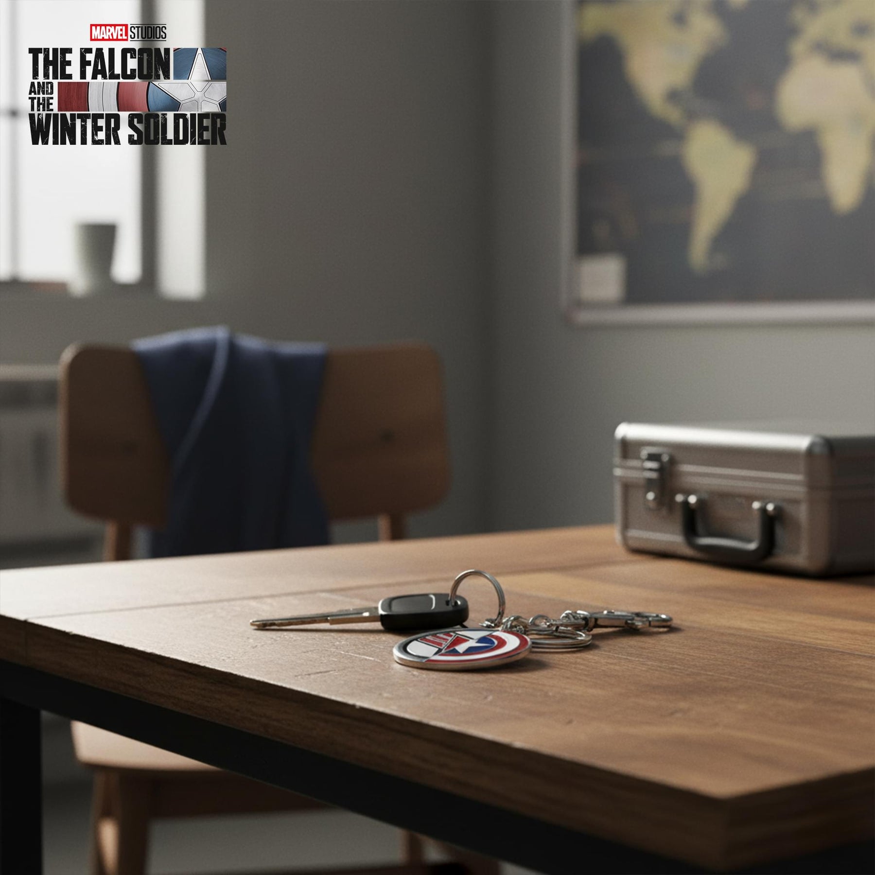 Marvel Captain America/ Falcon Shield Enamel Keychain