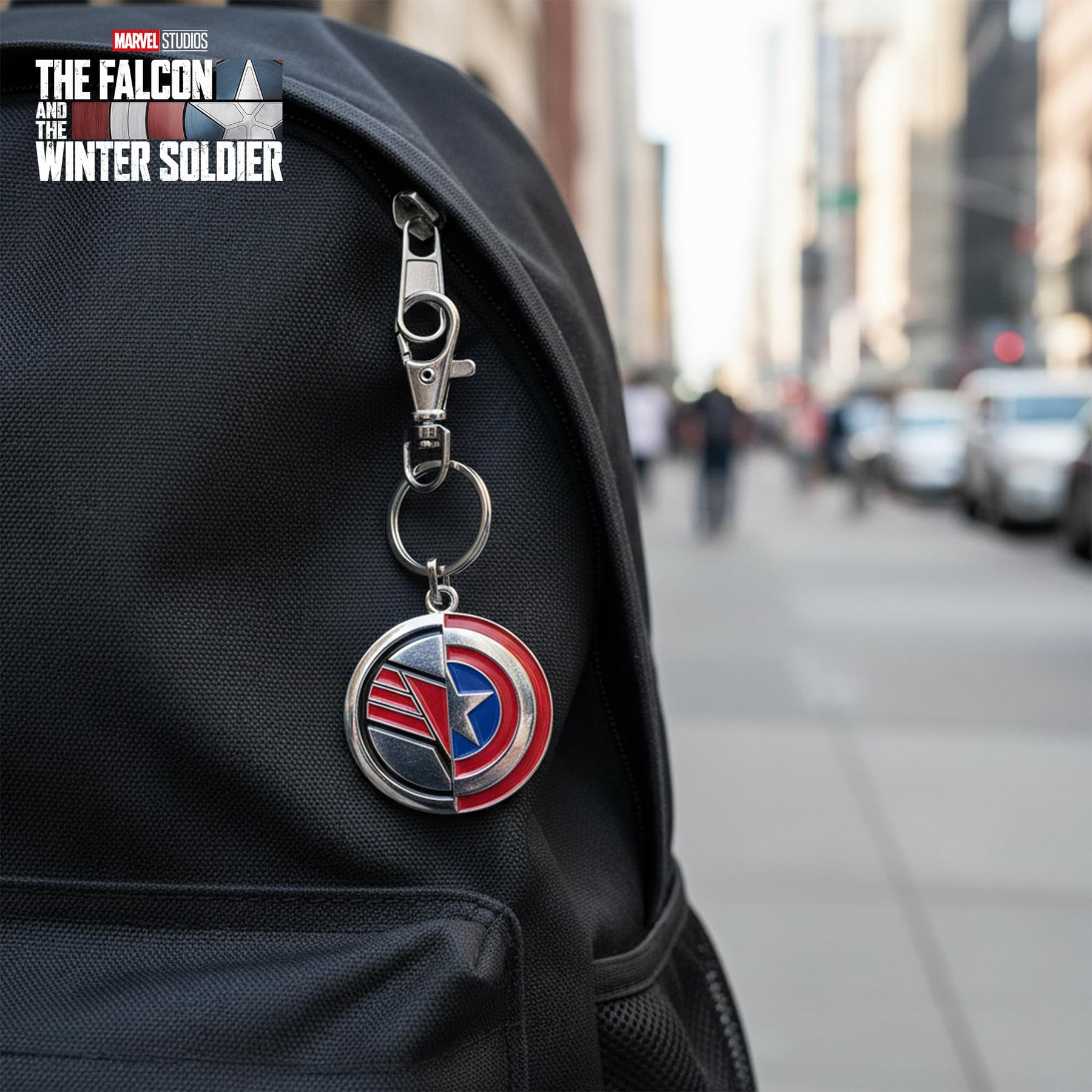 Marvel Captain America/ Falcon Shield Enamel Keychain