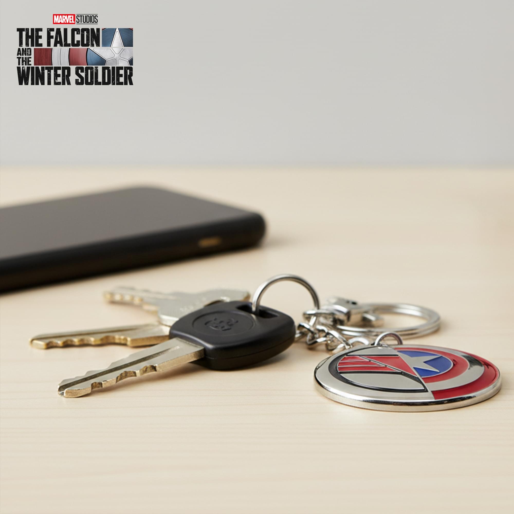 Marvel Captain America/ Falcon Shield Enamel Keychain
