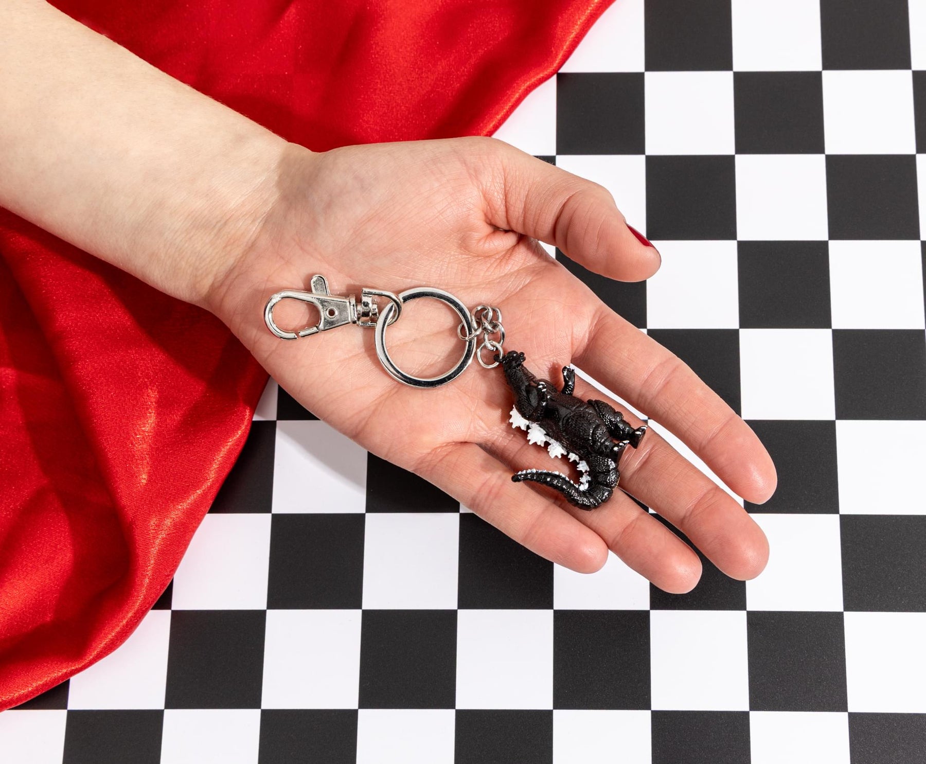 Godzilla 3D Enamel Charm Keychain