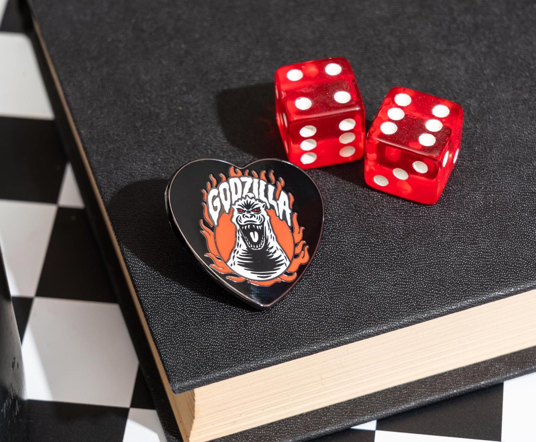 Godzilla Heart-Shaped Enamel Pin