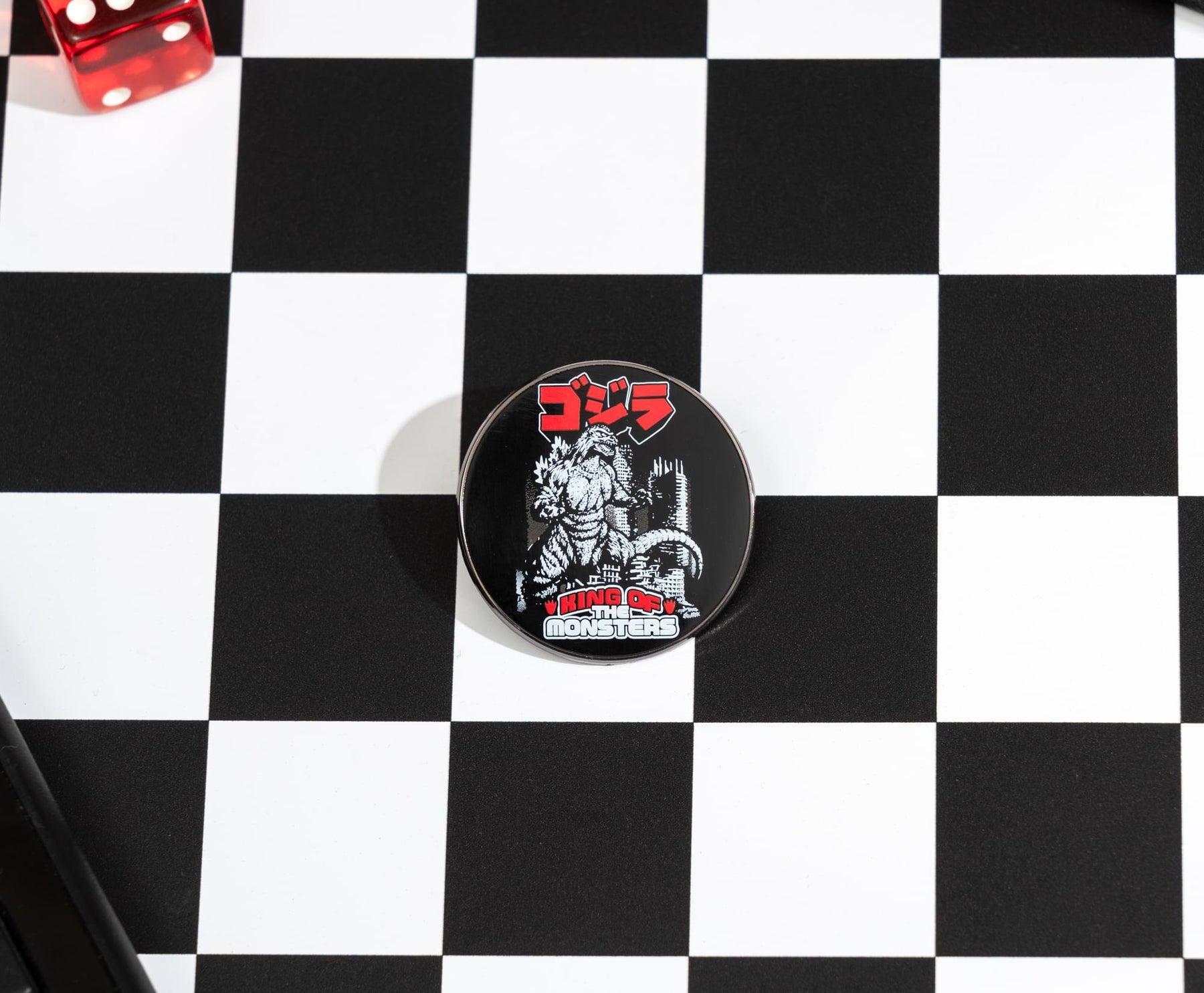 Godzilla "King Of The Monsters" Round Enamel Pin