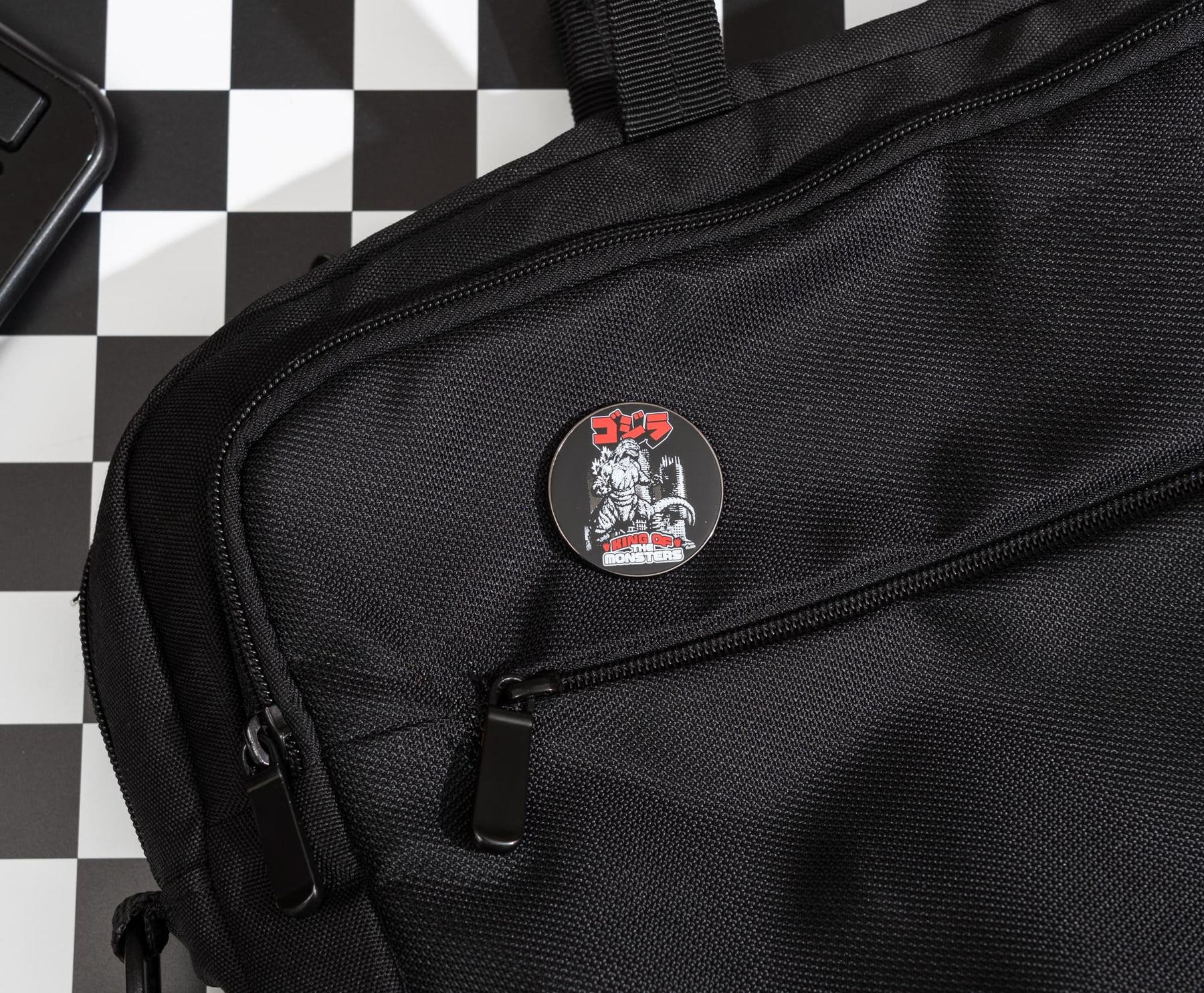 Godzilla "King Of The Monsters" Round Enamel Pin