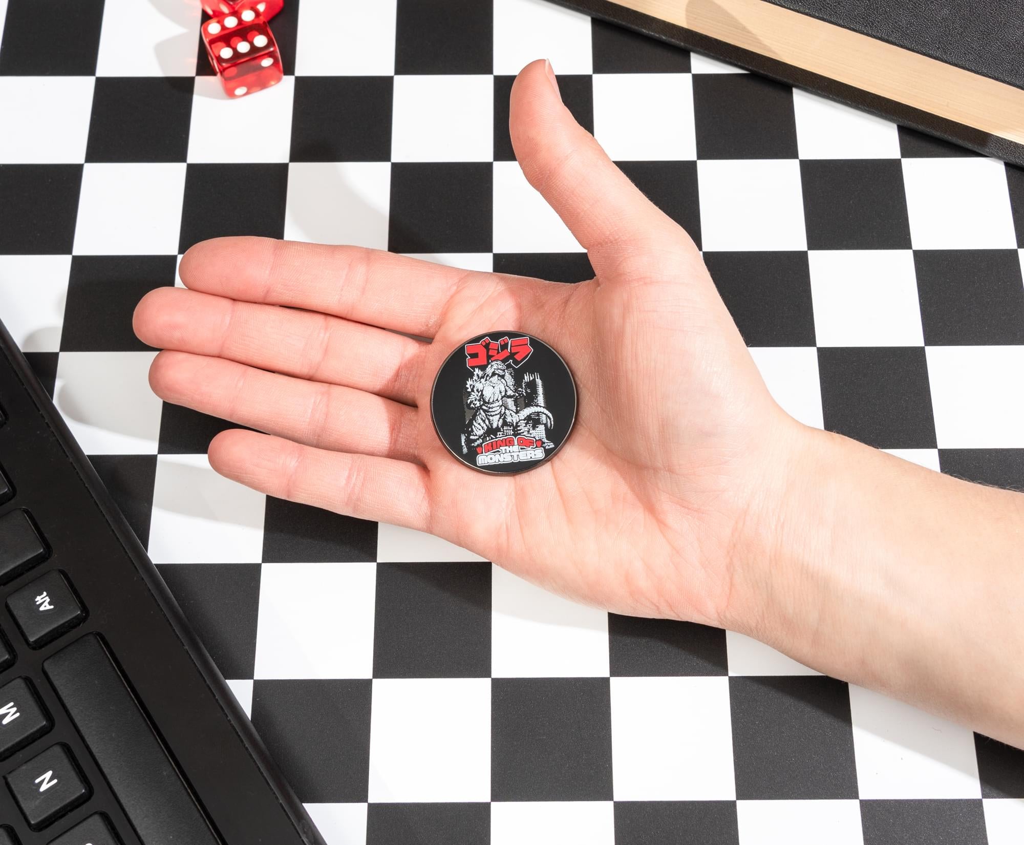 Godzilla "King Of The Monsters" Round Enamel Pin