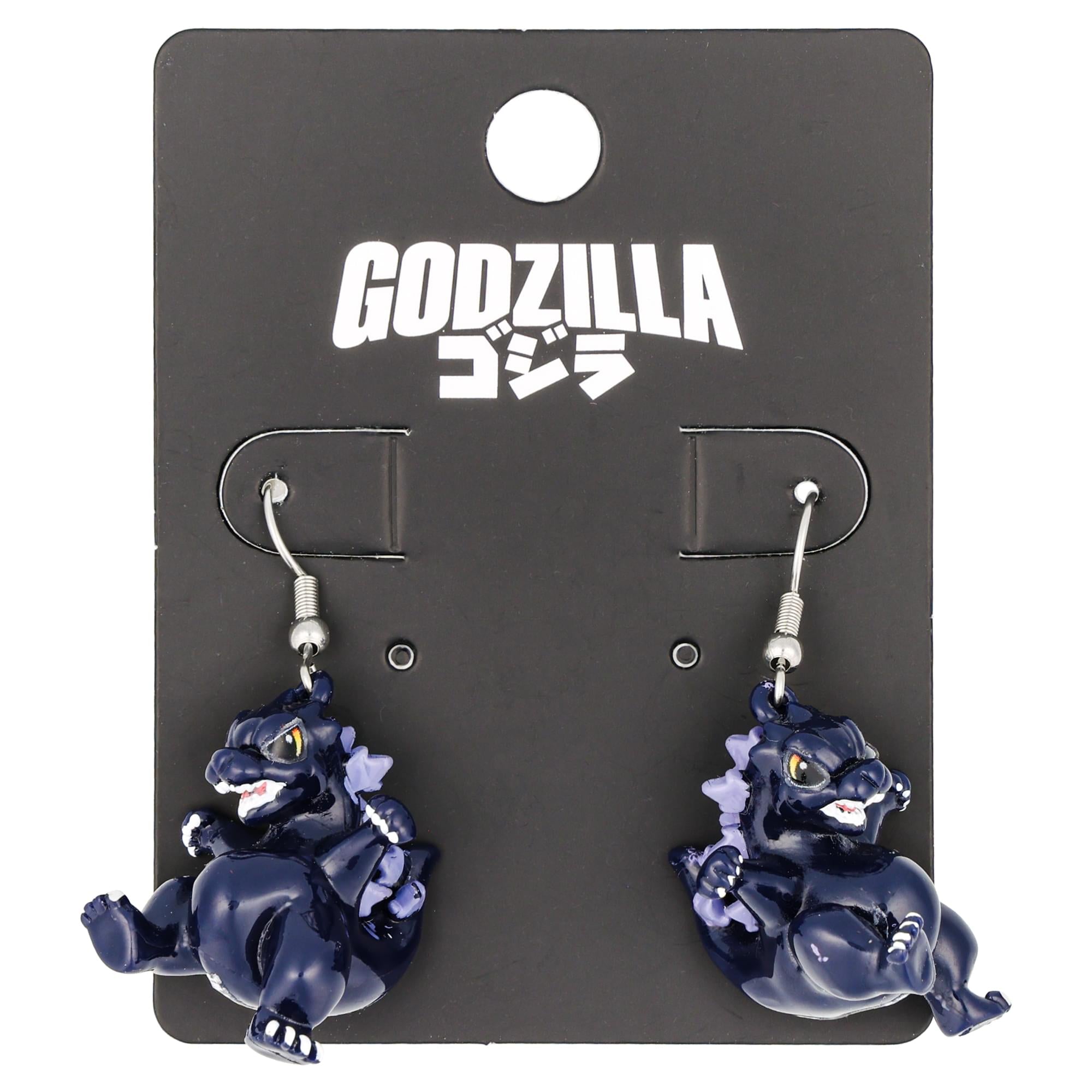 Godzilla Chibi Sculpted Dangle Earrings | 1 Inch