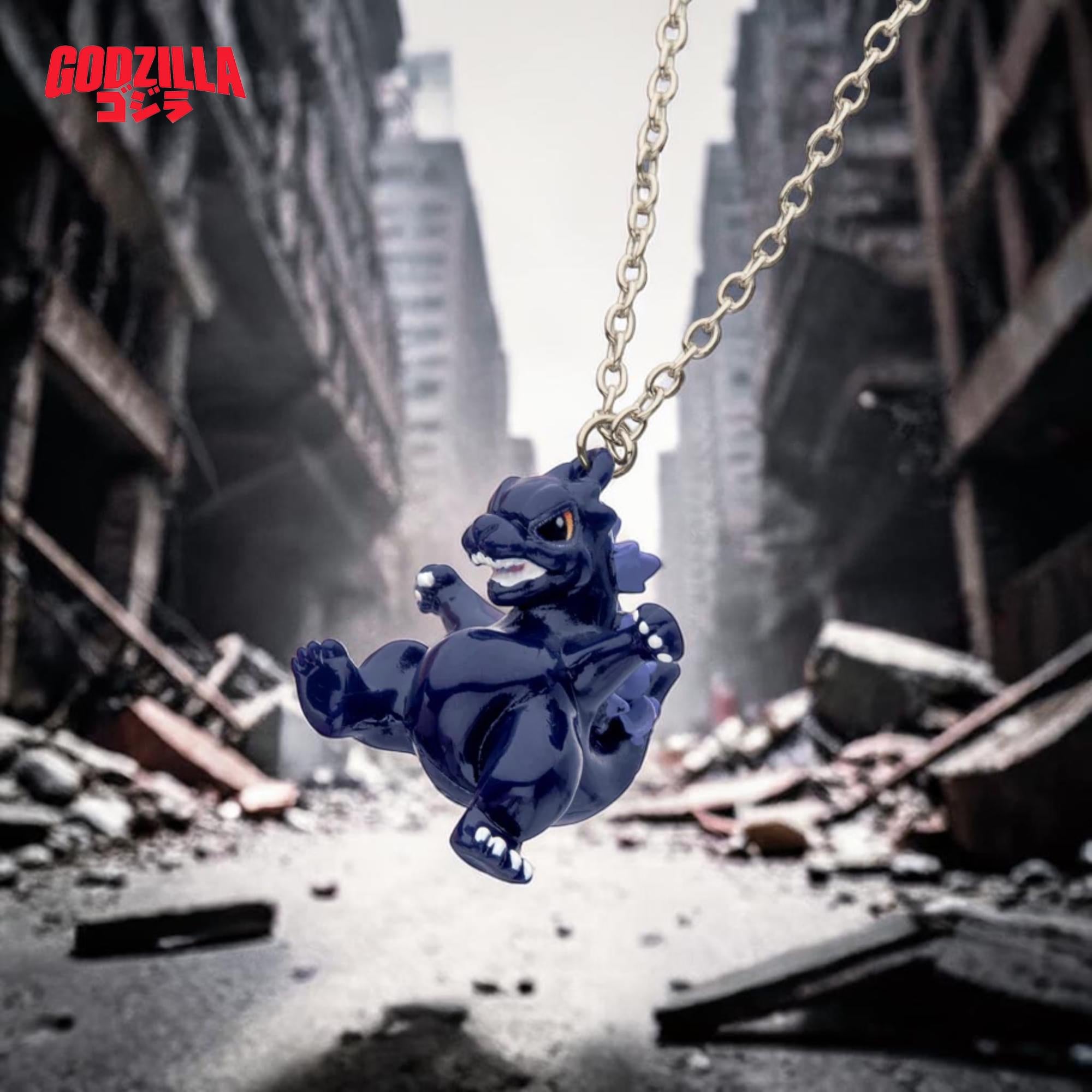 Godzilla Chibi 3D Charm Necklace | I Inch