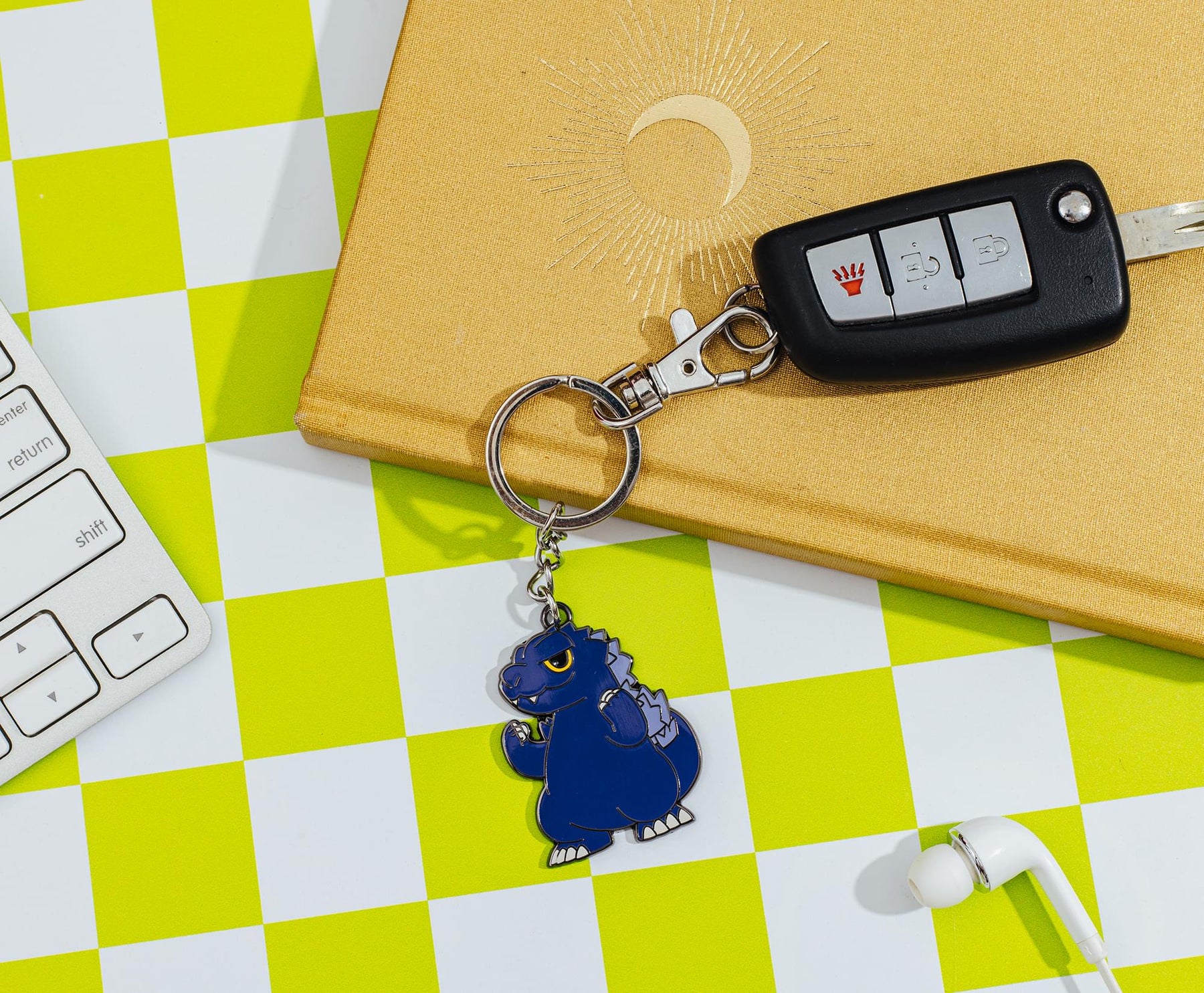 Godzilla Chibi Charm Enamel Keychain