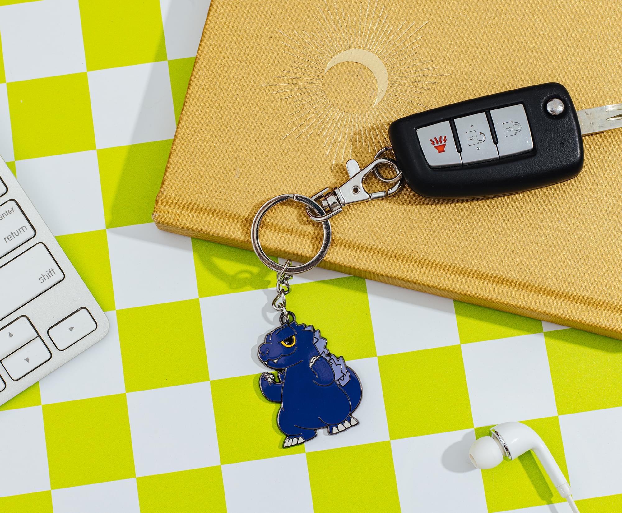 Godzilla Chibi Charm Enamel Keychain