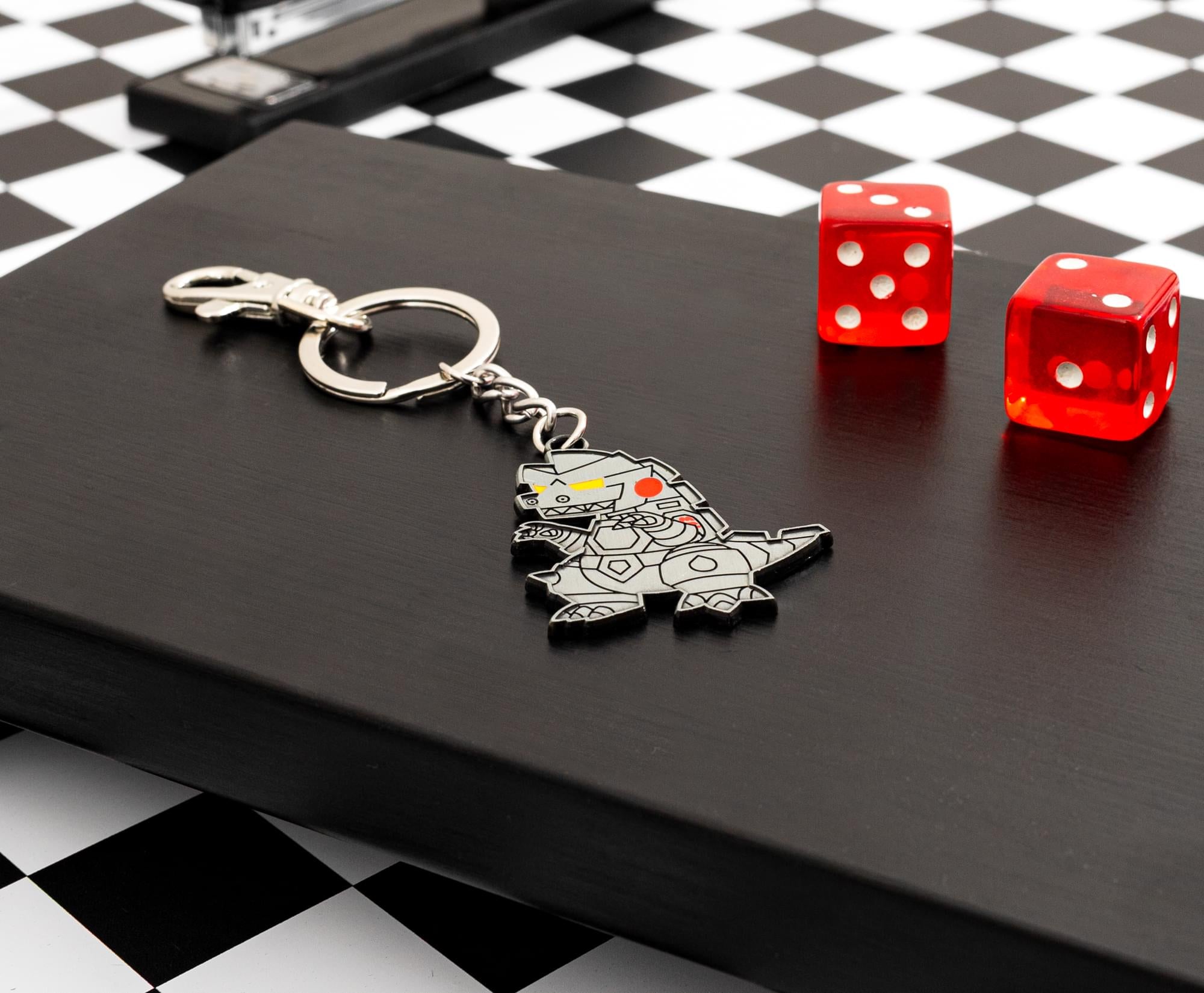 Godzilla Mechagodzilla Enamel Charm Keychain