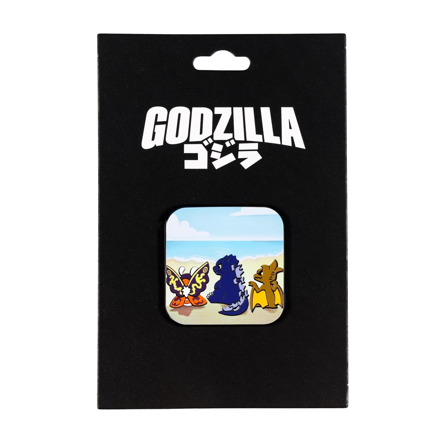Godzilla, Mothra, and Rodan Chibi Square Enamel Pin