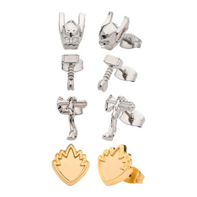 Marvel Thor: Love and Thunder 4-Piece Stud Earring Set