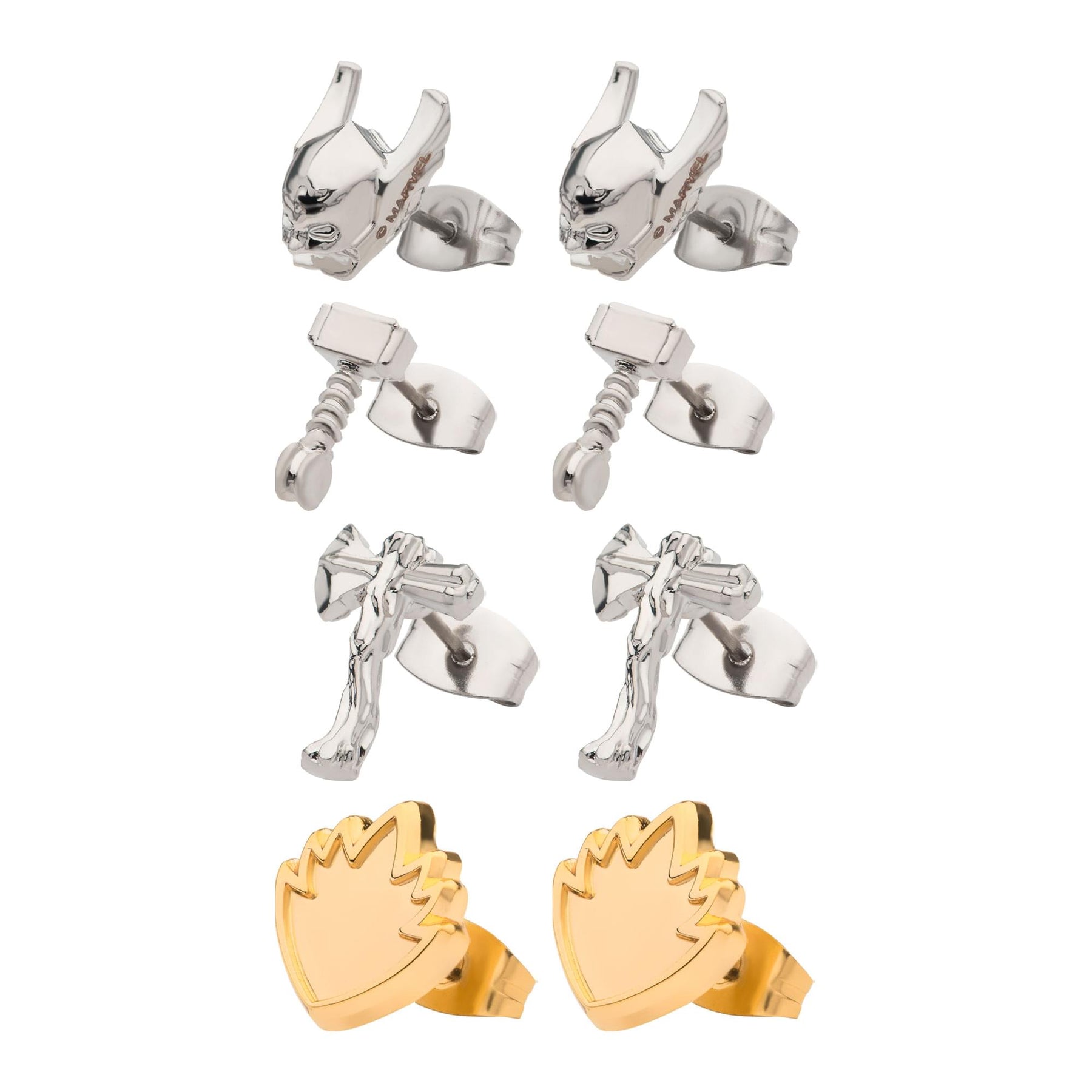 Marvel Thor: Love and Thunder 4-Piece Stud Earring Set