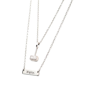 Marvel Thor: Love and Thunder Mighty Thor and Hammer Tiered Necklace