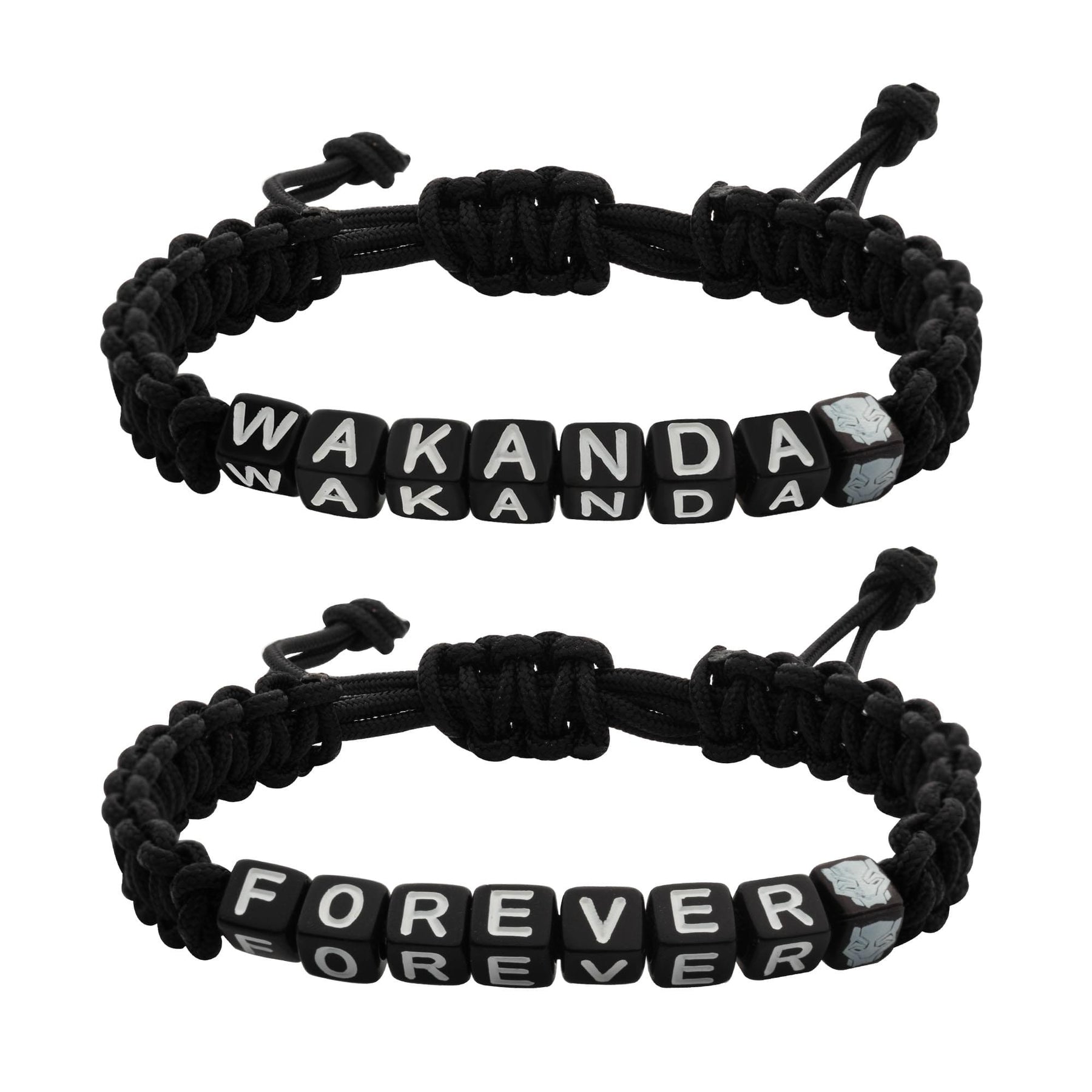 Marvel Black Panther: Wakanda Forever 2-Piece Cord Pull Bracelet Set