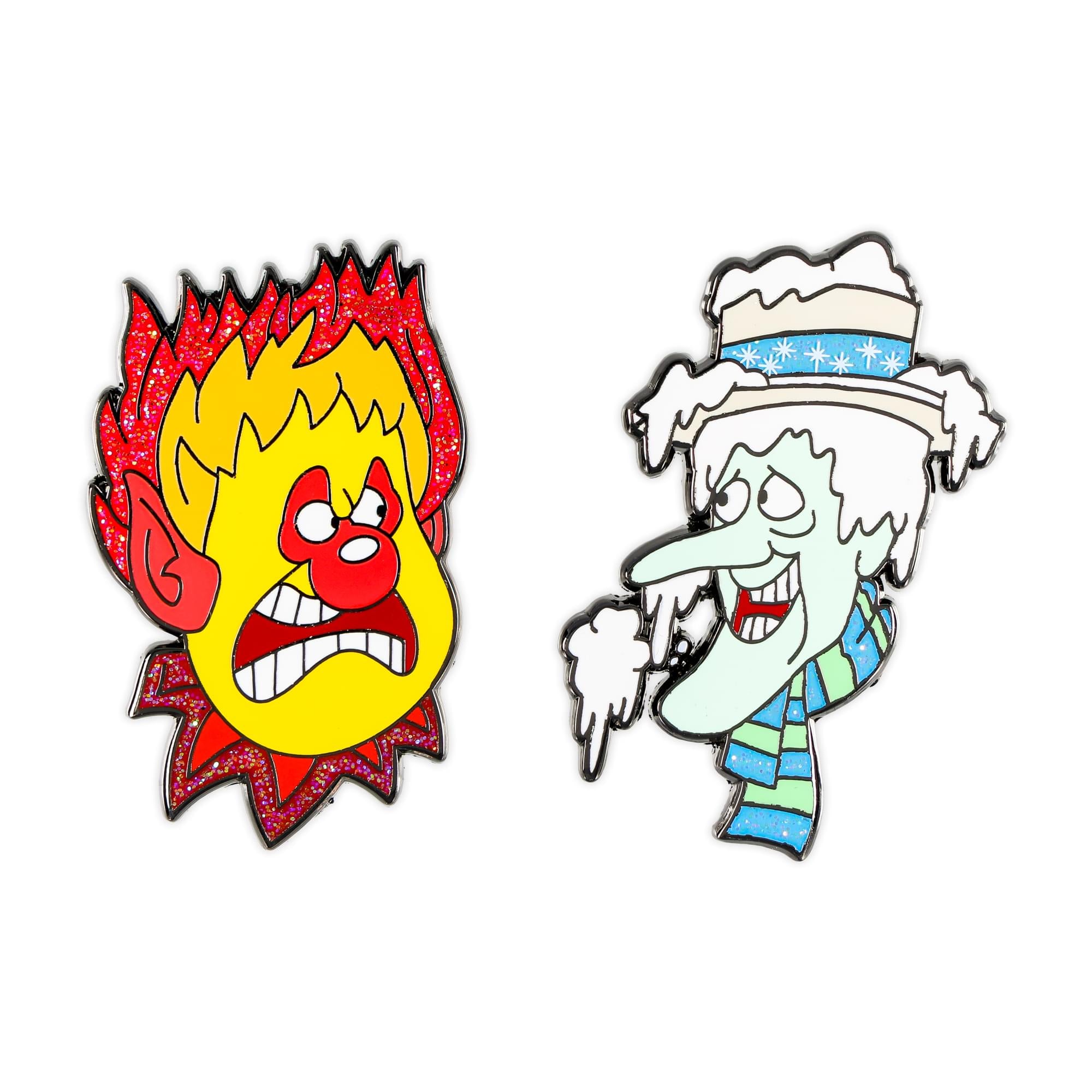 The Year Without A Santa Claus Heat Miser and Snow Miser Enamel Pins | Set Of 2