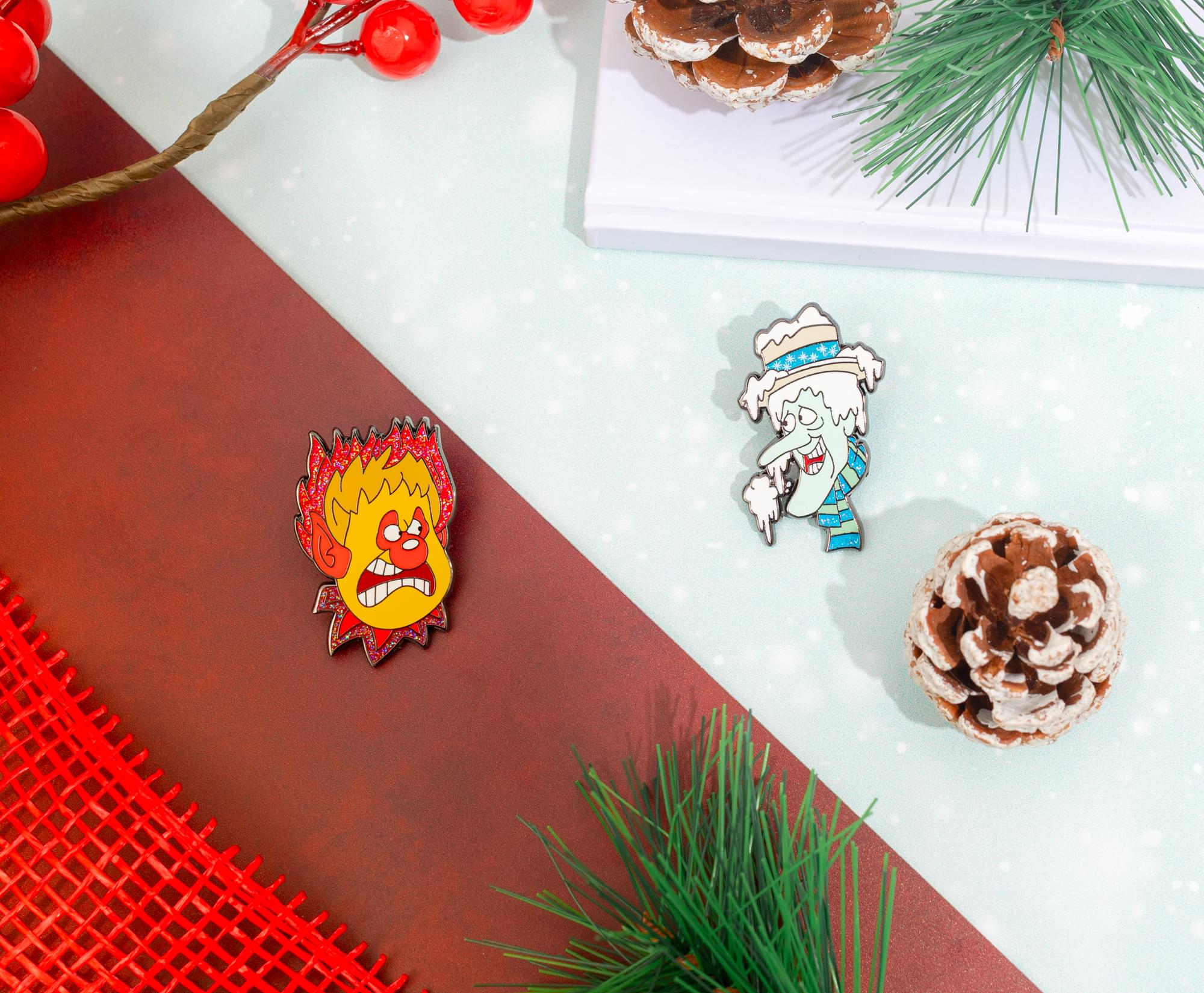 The Year Without A Santa Claus Heat Miser and Snow Miser Enamel Pins | Set Of 2