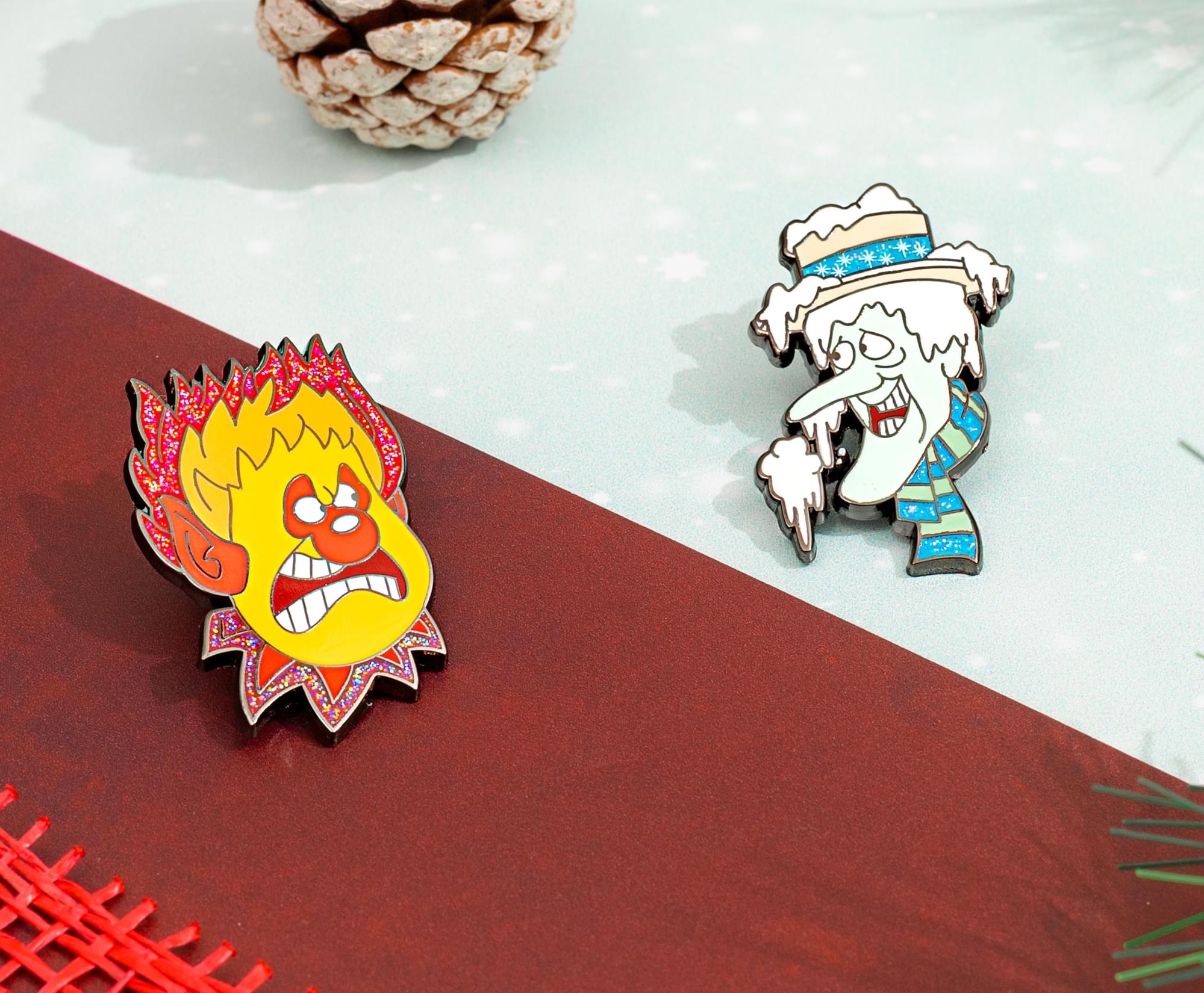 The Year Without A Santa Claus Heat Miser and Snow Miser Enamel Pins | Set Of 2