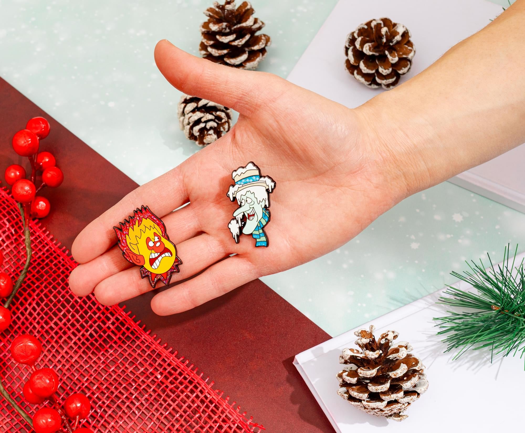 The Year Without A Santa Claus Heat Miser and Snow Miser Enamel Pins | Set Of 2