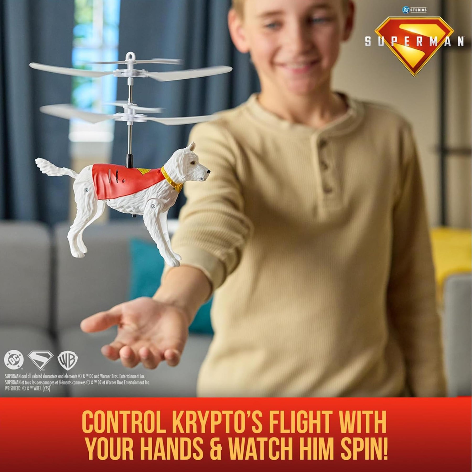 DC Comics Superman Flying Krypto Remote Control Hovering Superdog | 7.5 Inches