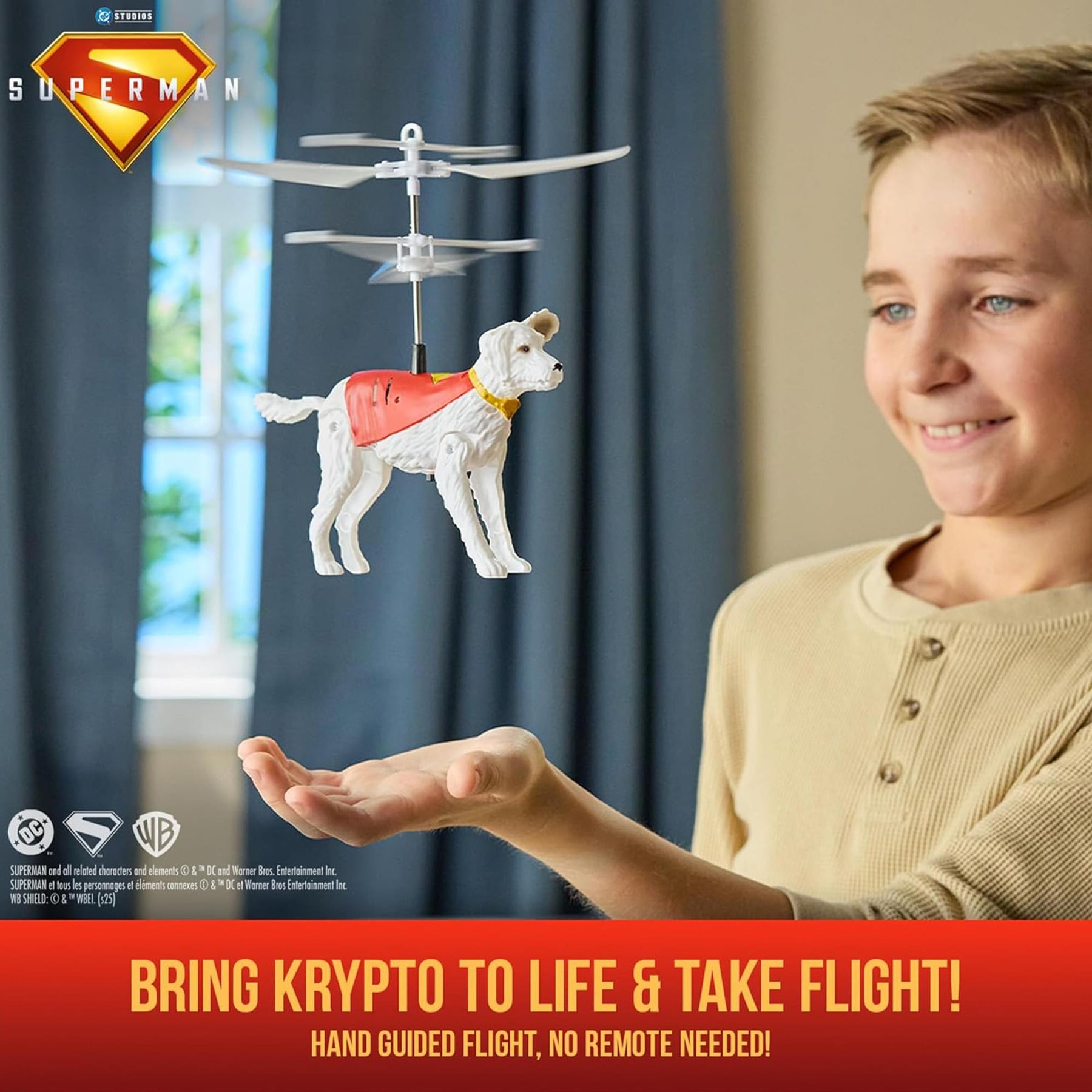 DC Comics Superman Flying Krypto Remote Control Hovering Superdog | 7.5 Inches