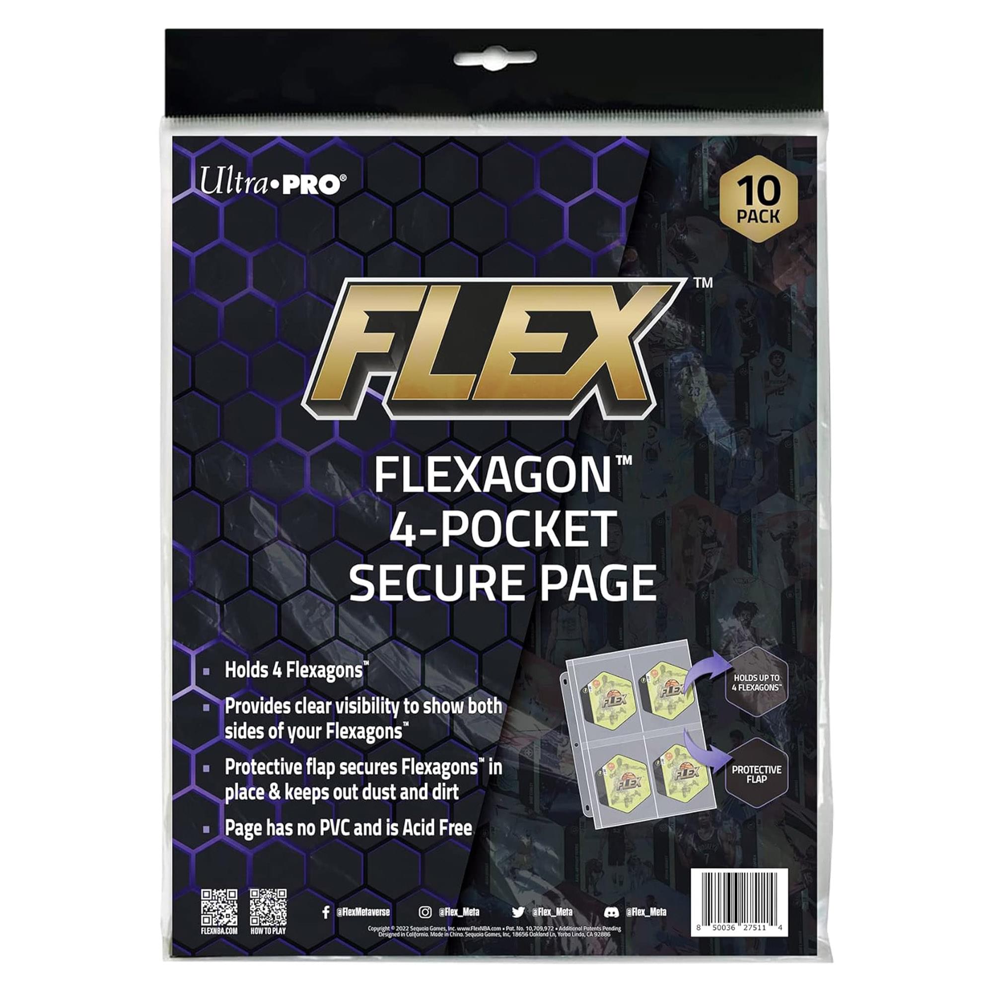 NBA FLEX Flexagon 4-Pocket Secure Page | 10 Per Pack