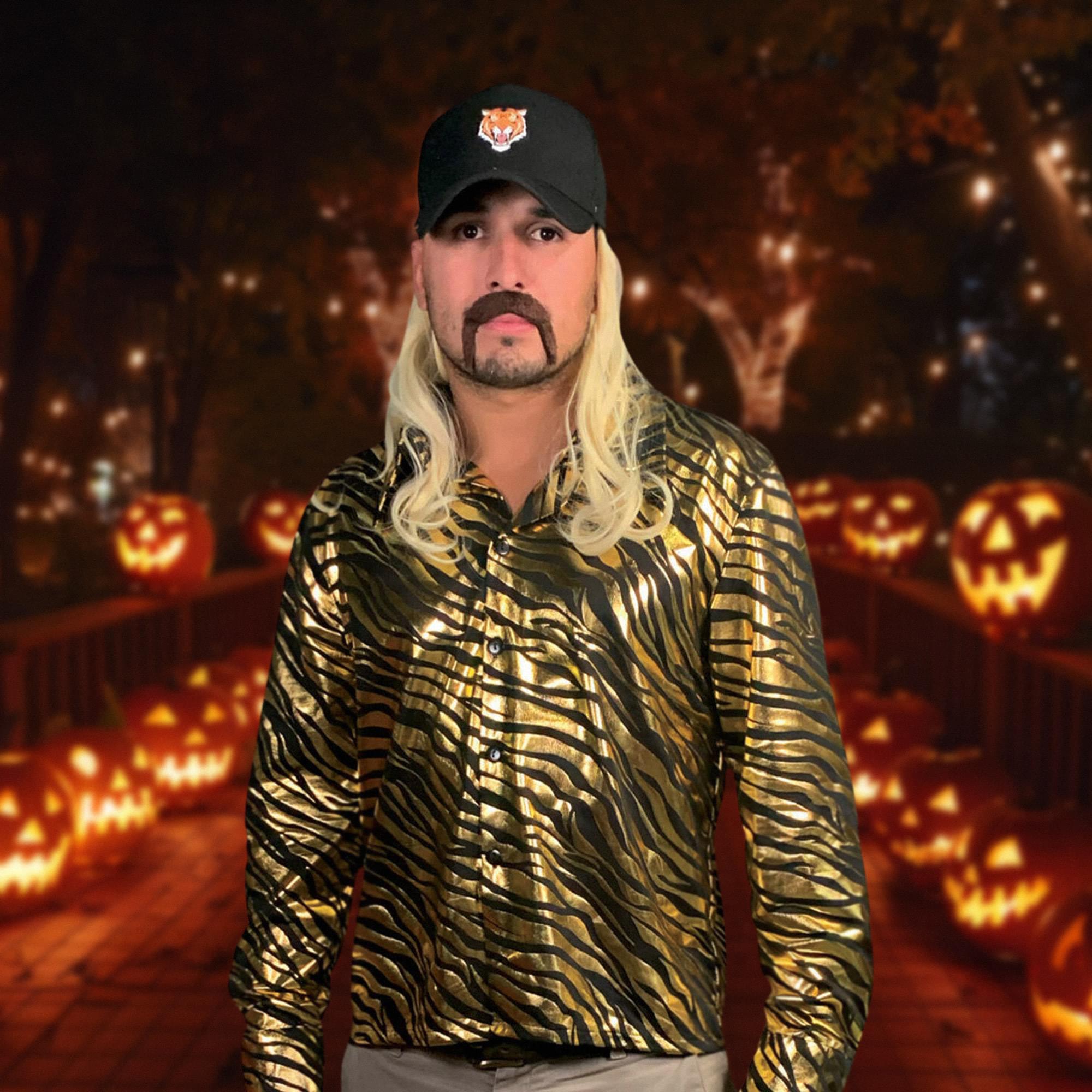 Tiger Trainer Hat w/ Attached Mullet Adult Costume Accessory One Size