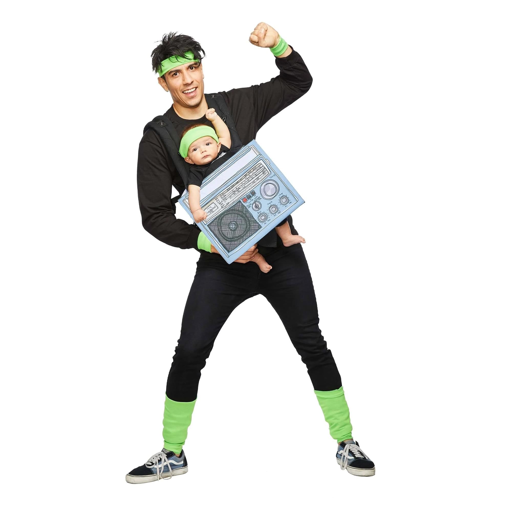 Gym Instructor & Boombox Baby & Me Costume