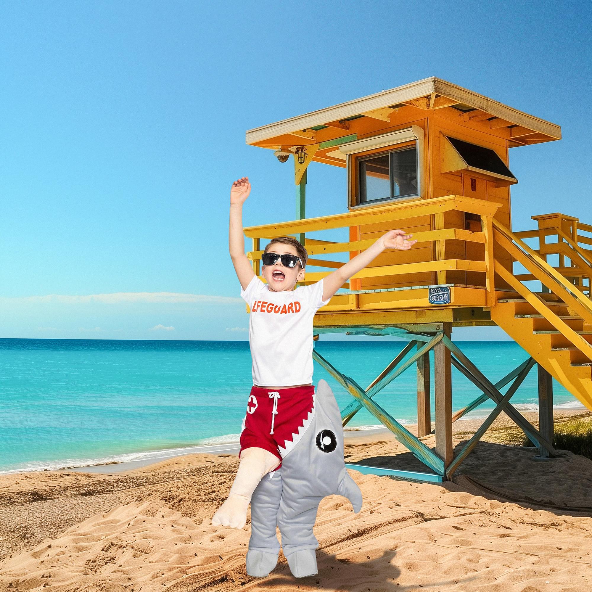 Life Guard & Shark Attack Child Costume