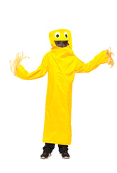Wacky Waving Tube Guy Adult Costume - Yellow