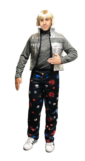 SNL Space Pants Costume Complete with Wig and Vest | Men's