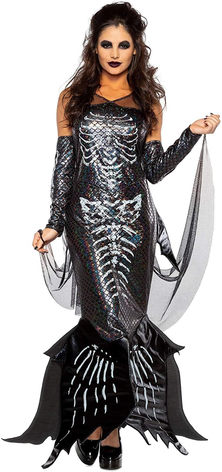 Dark Skeleton Mermaid Adult Costume
