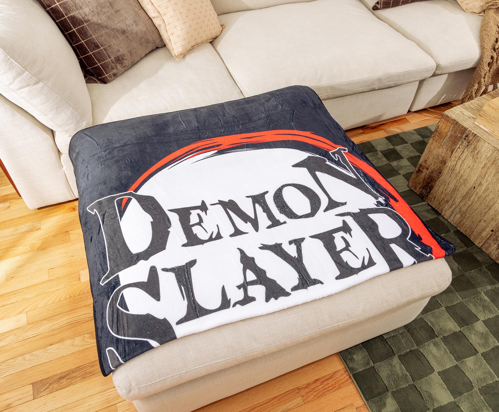 Demon Slayer Logo Lightweight Fleece Throw Blanket | 45 x 60 Inches
