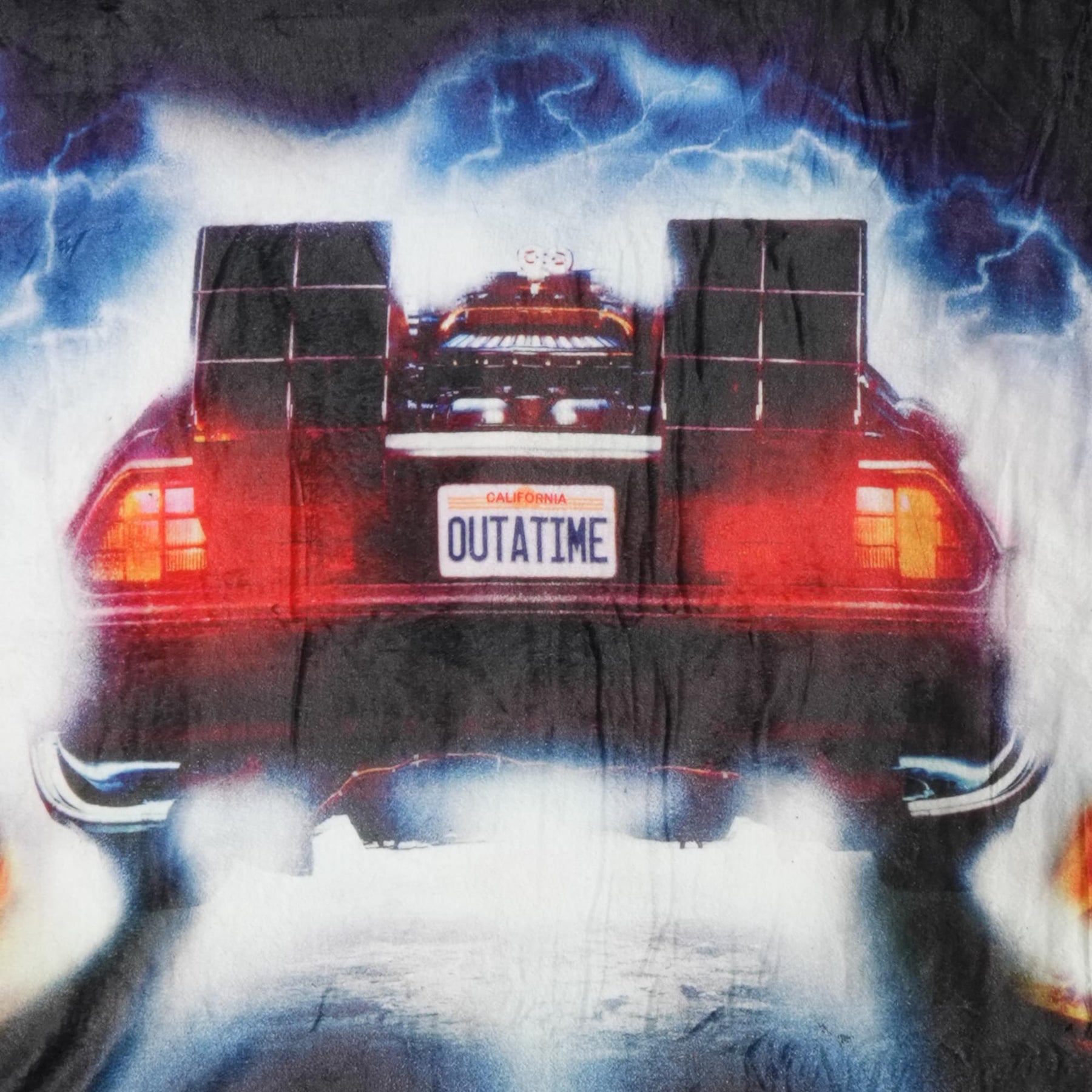 Back To The Future DeLorean Time Machine Fleece Throw Blanket | 45 x 60 Inches