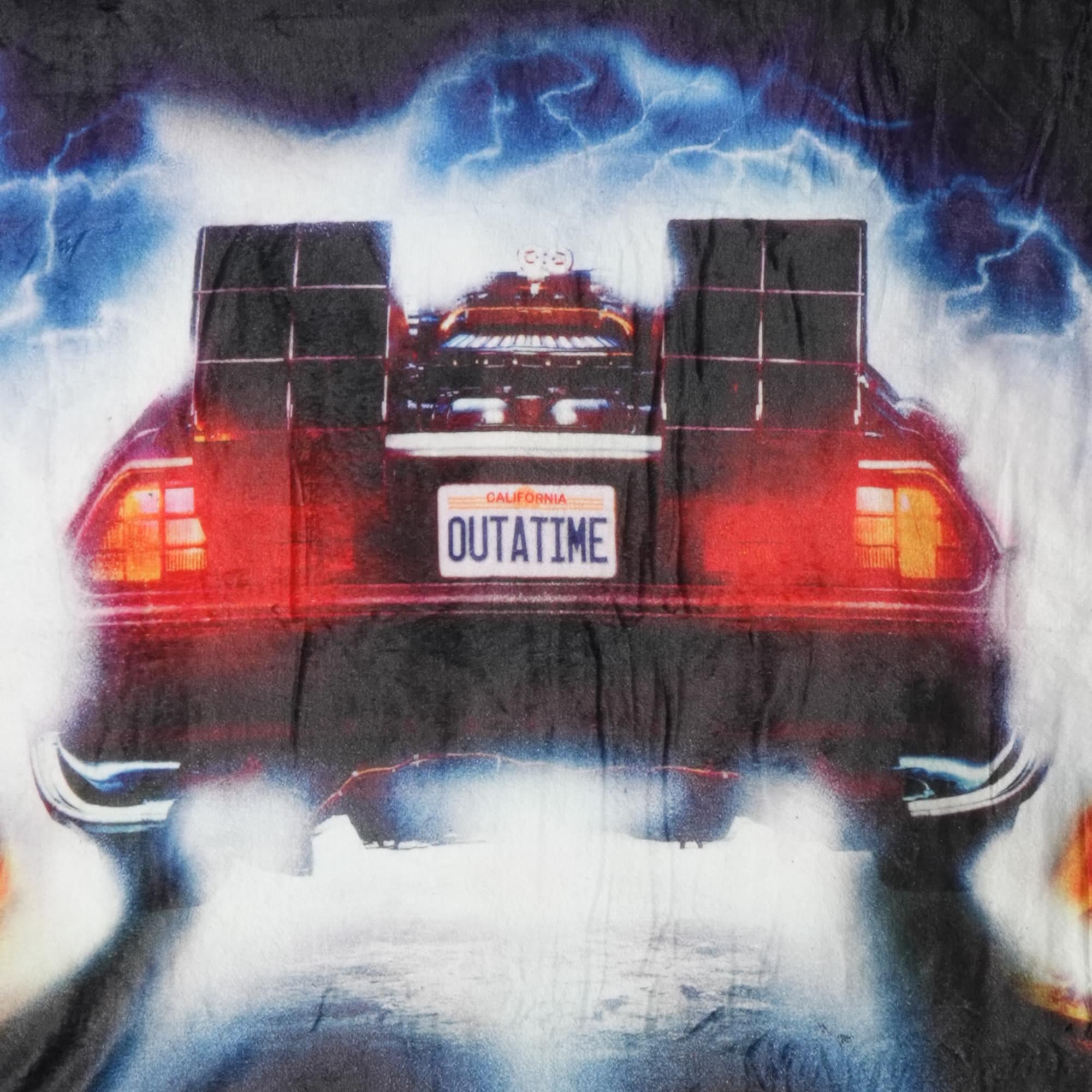Back To The Future DeLorean Time Machine Fleece Throw Blanket | 45 x 60 Inches