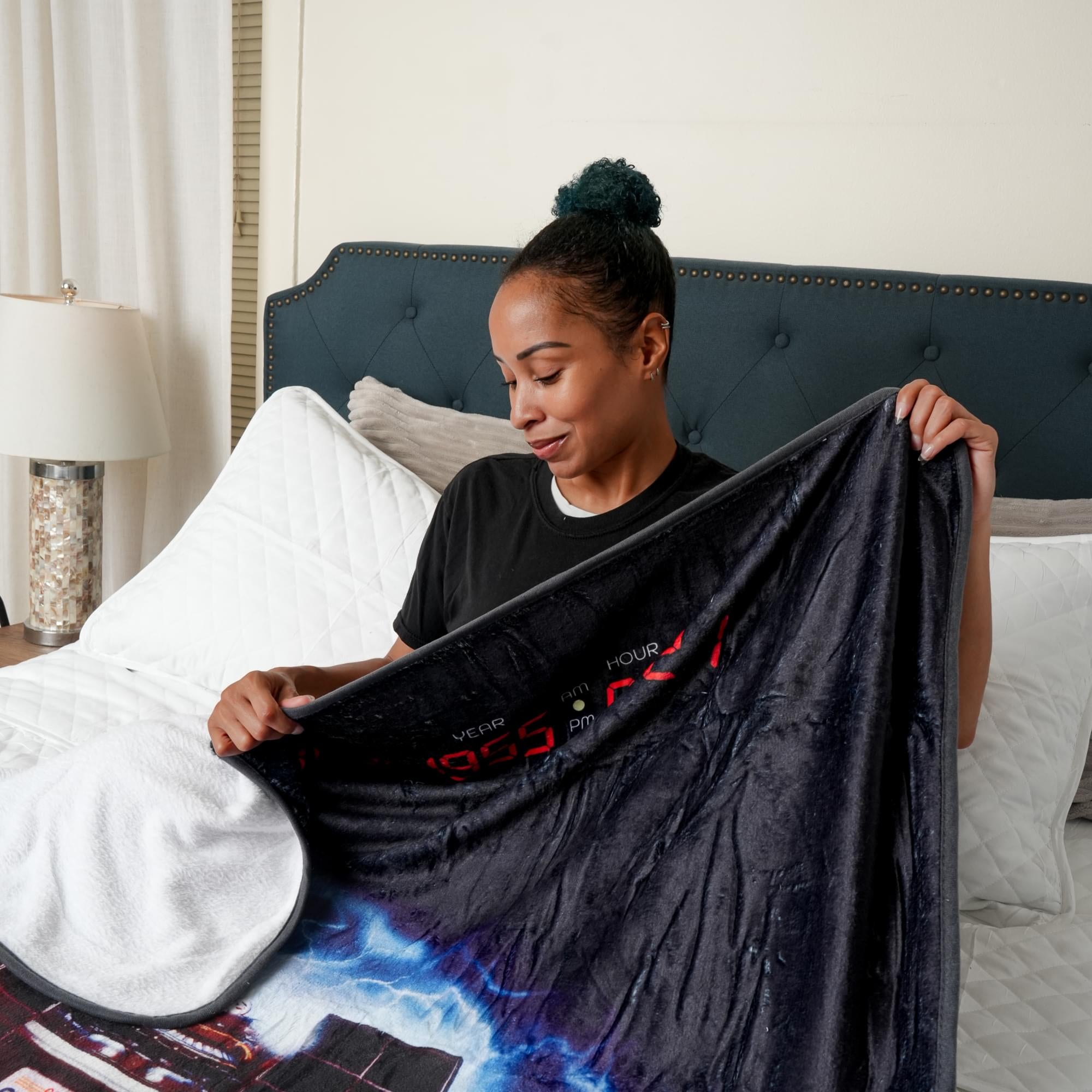Back To The Future DeLorean Time Machine Fleece Throw Blanket | 45 x 60 Inches