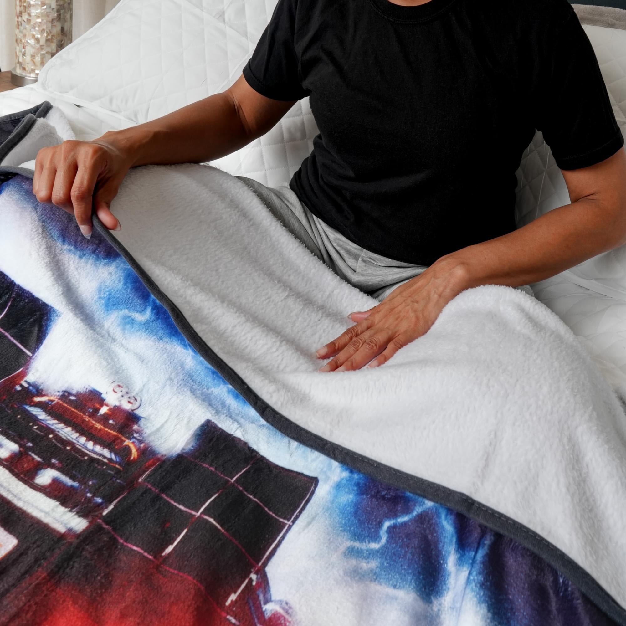 Back To The Future DeLorean Time Machine Fleece Throw Blanket | 45 x 60 Inches
