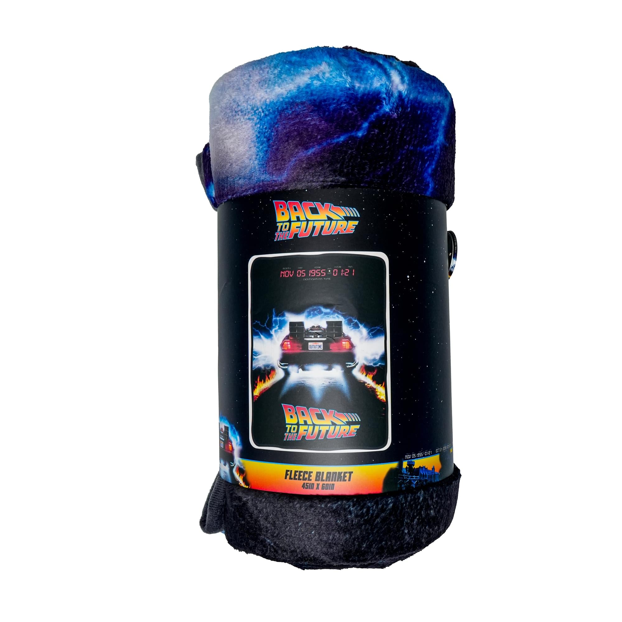 Back To The Future DeLorean Time Machine Fleece Throw Blanket | 45 x 60 Inches