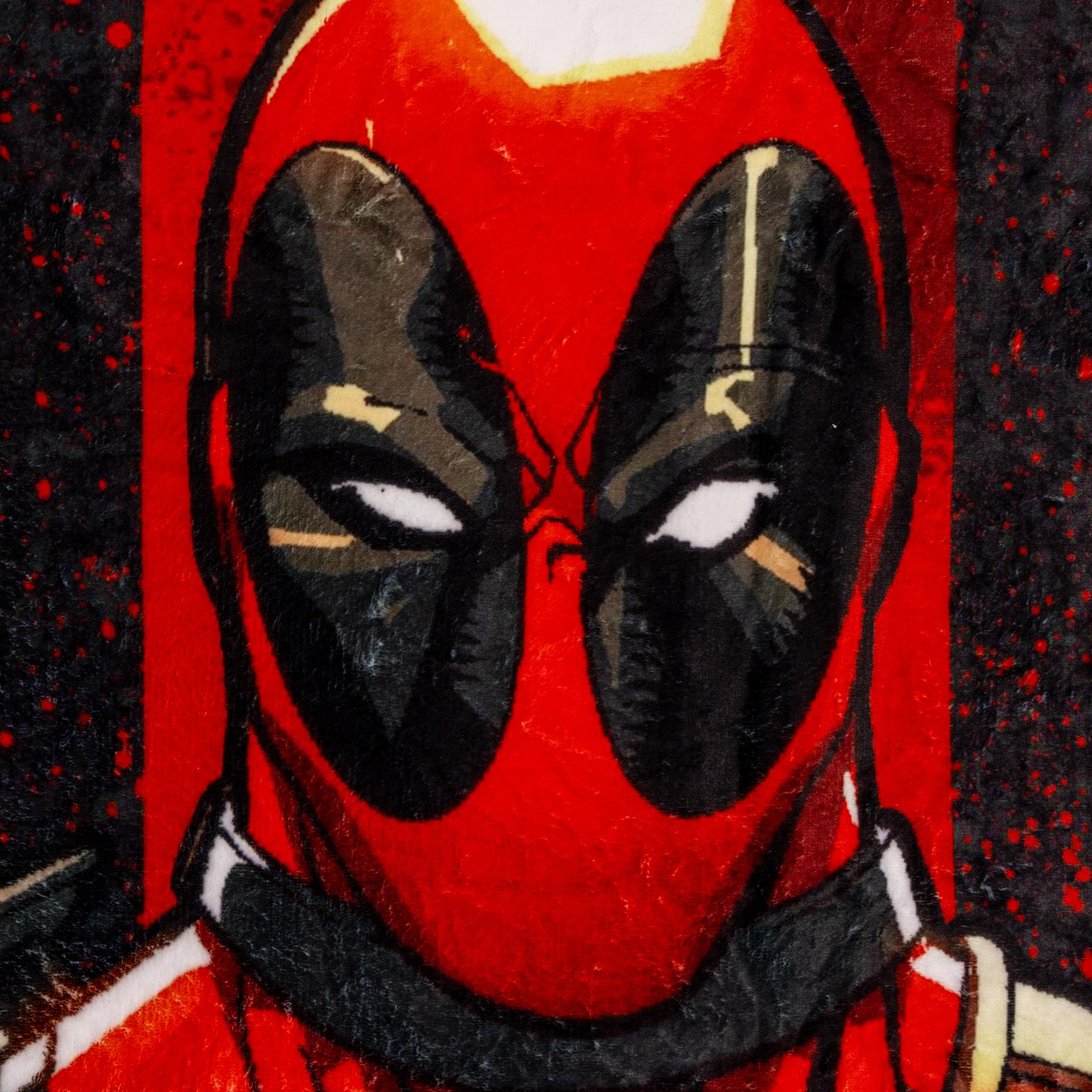 Marvel Deadpool Arms Crossed Fleece Throw Blanket | 45 x 60 Inches