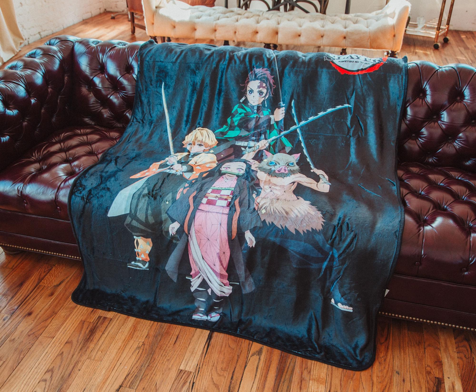 Demon Slayer Group 45 x 60 Inch Fleece Throw Blanket