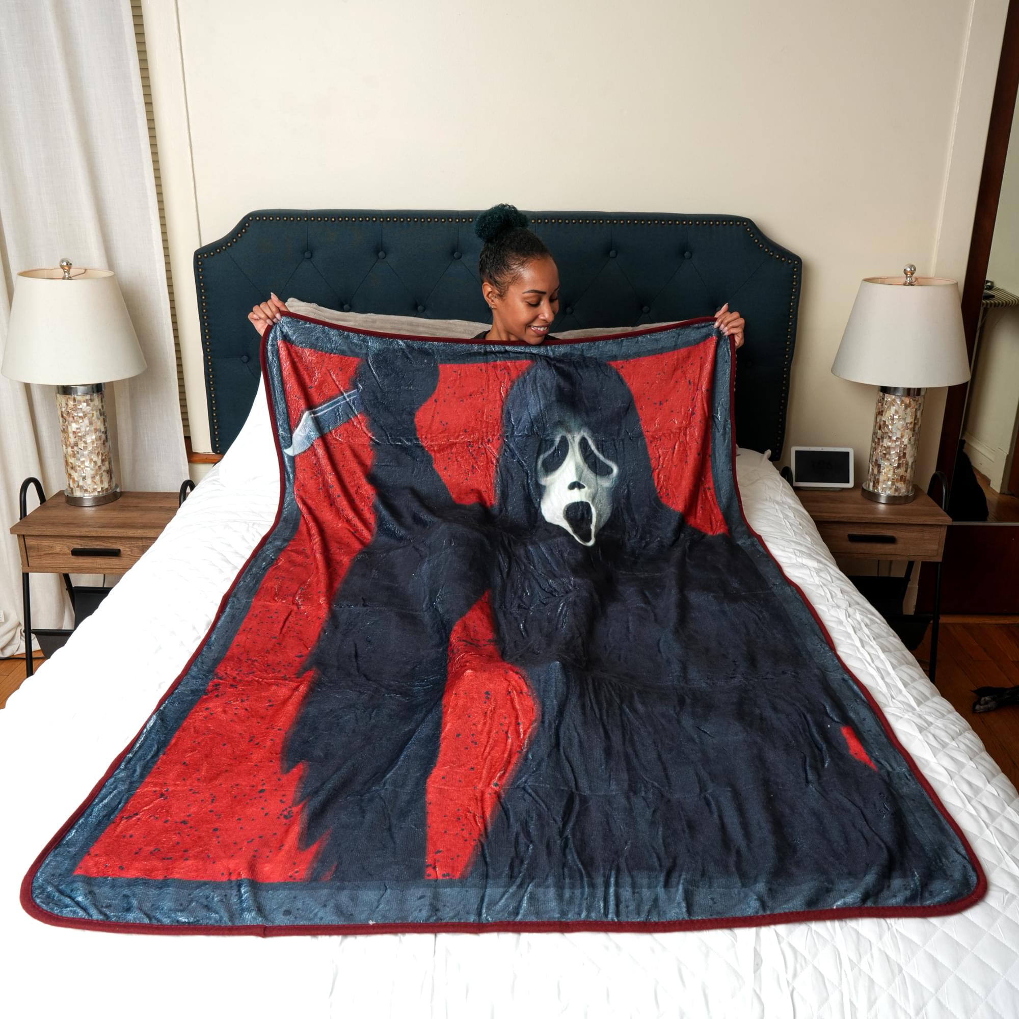 Scream Ghost Face Fleece Throw Blanket | 45 x 60 Inches