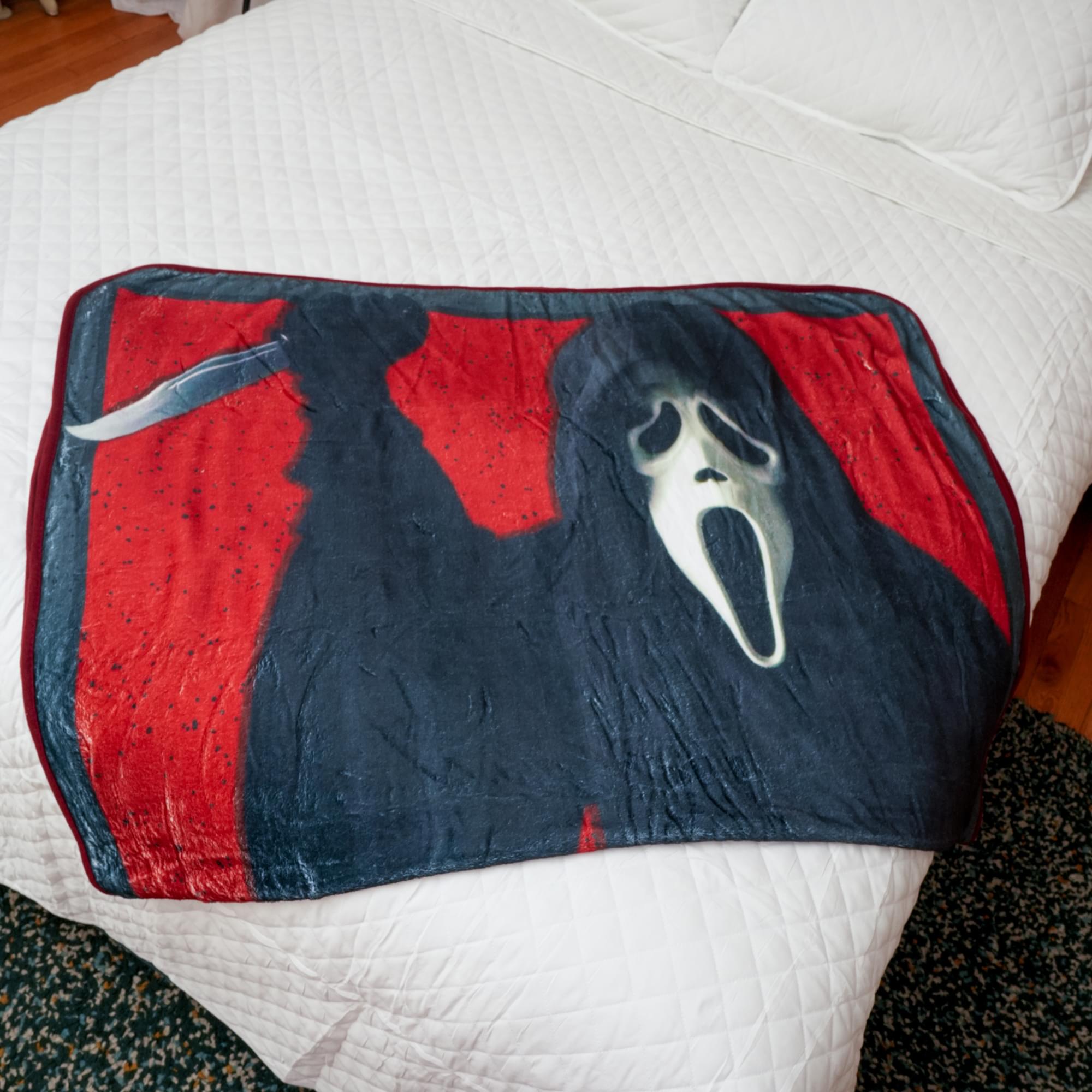 Scream Ghost Face Fleece Throw Blanket | 45 x 60 Inches