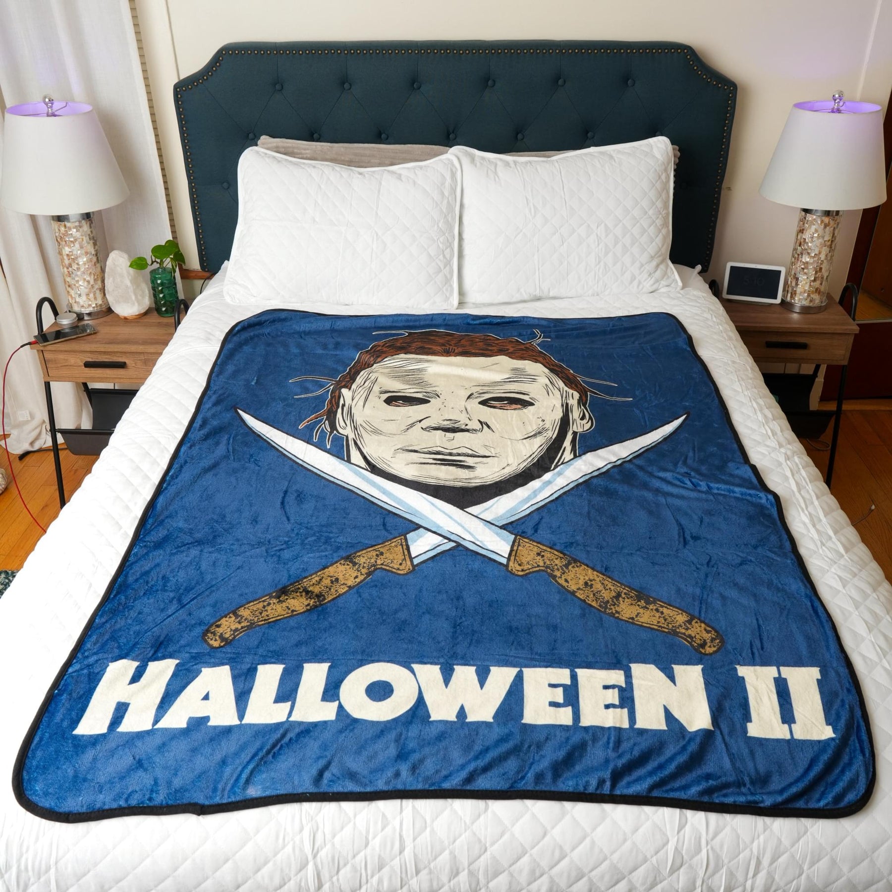 Halloween II Michael Myers Face Fleece Throw Blanket | 45 x 60 Inches