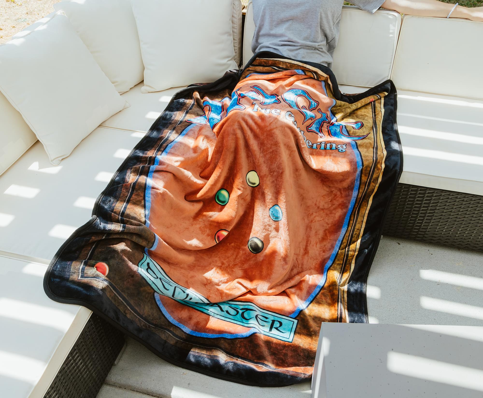Magic: The Gathering Black Lotus Card Double-Sided Fleece Throw Blanket | 45 x 60 Inches