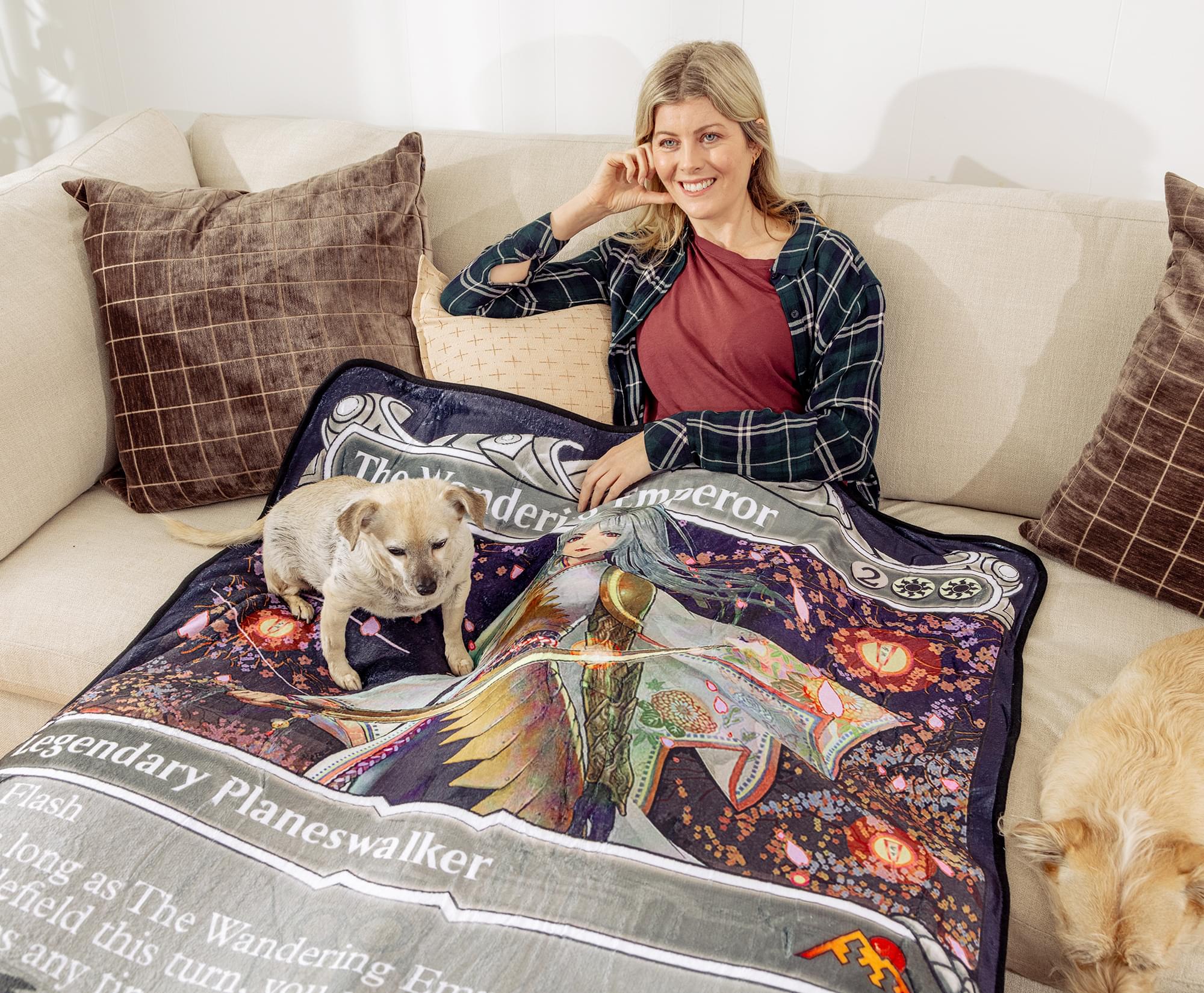 Magic: The Gathering The Wandering Emperor Fleece Throw Blanket | 45 x 60 Inches