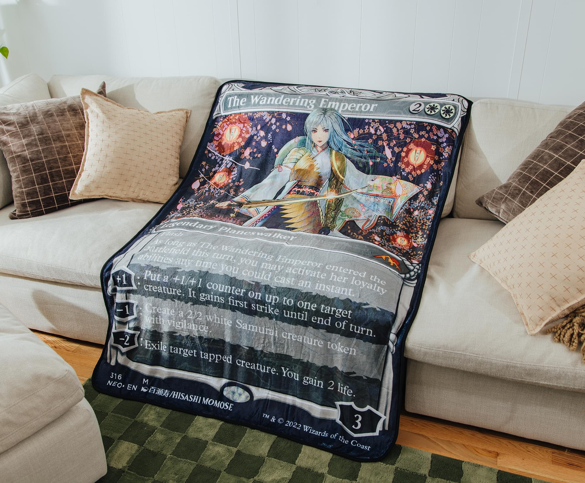 Magic: The Gathering The Wandering Emperor Fleece Throw Blanket | 45 x 60 Inches