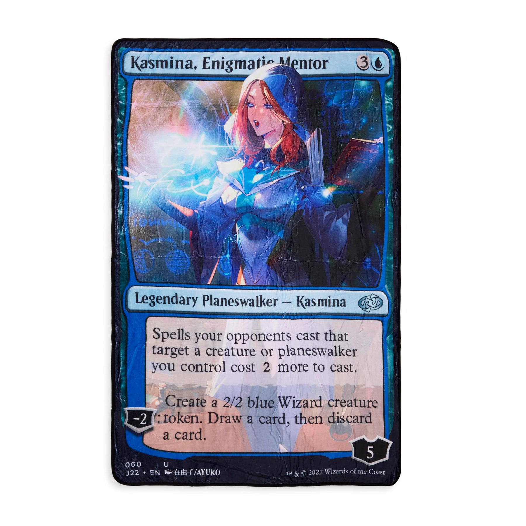 Magic: The Gathering Kasmina Card Fleece Throw Blanket | 45 x 60 Inches