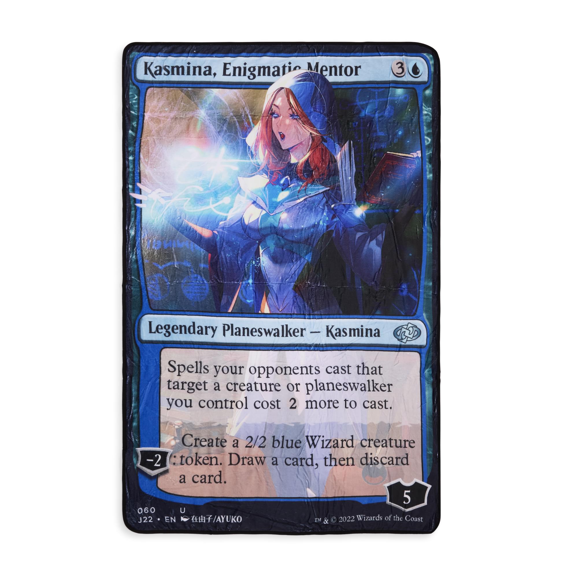 Magic: The Gathering Kasmina Card Fleece Throw Blanket | 45 x 60 Inches