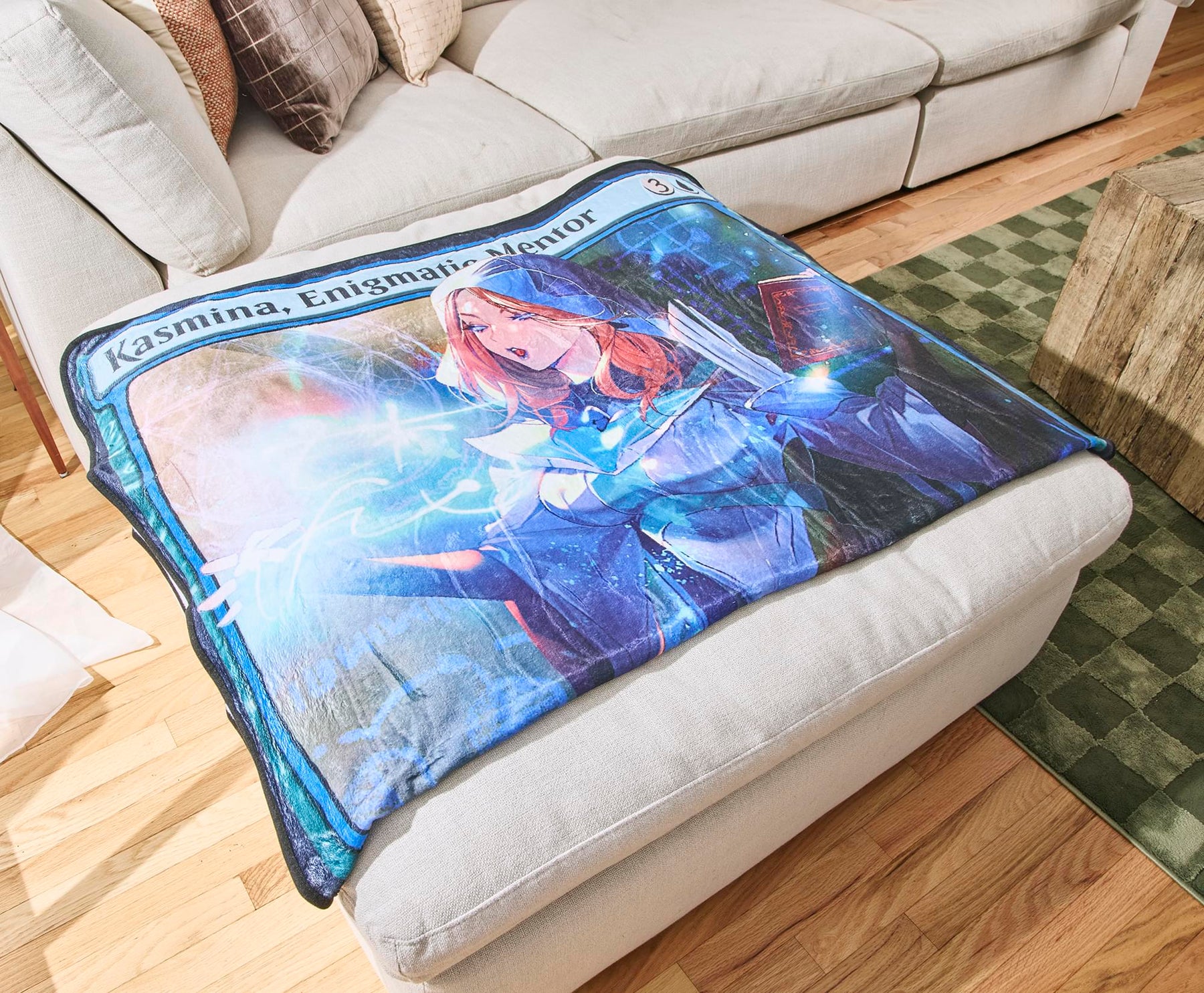 Magic: The Gathering Kasmina Card Fleece Throw Blanket | 45 x 60 Inches