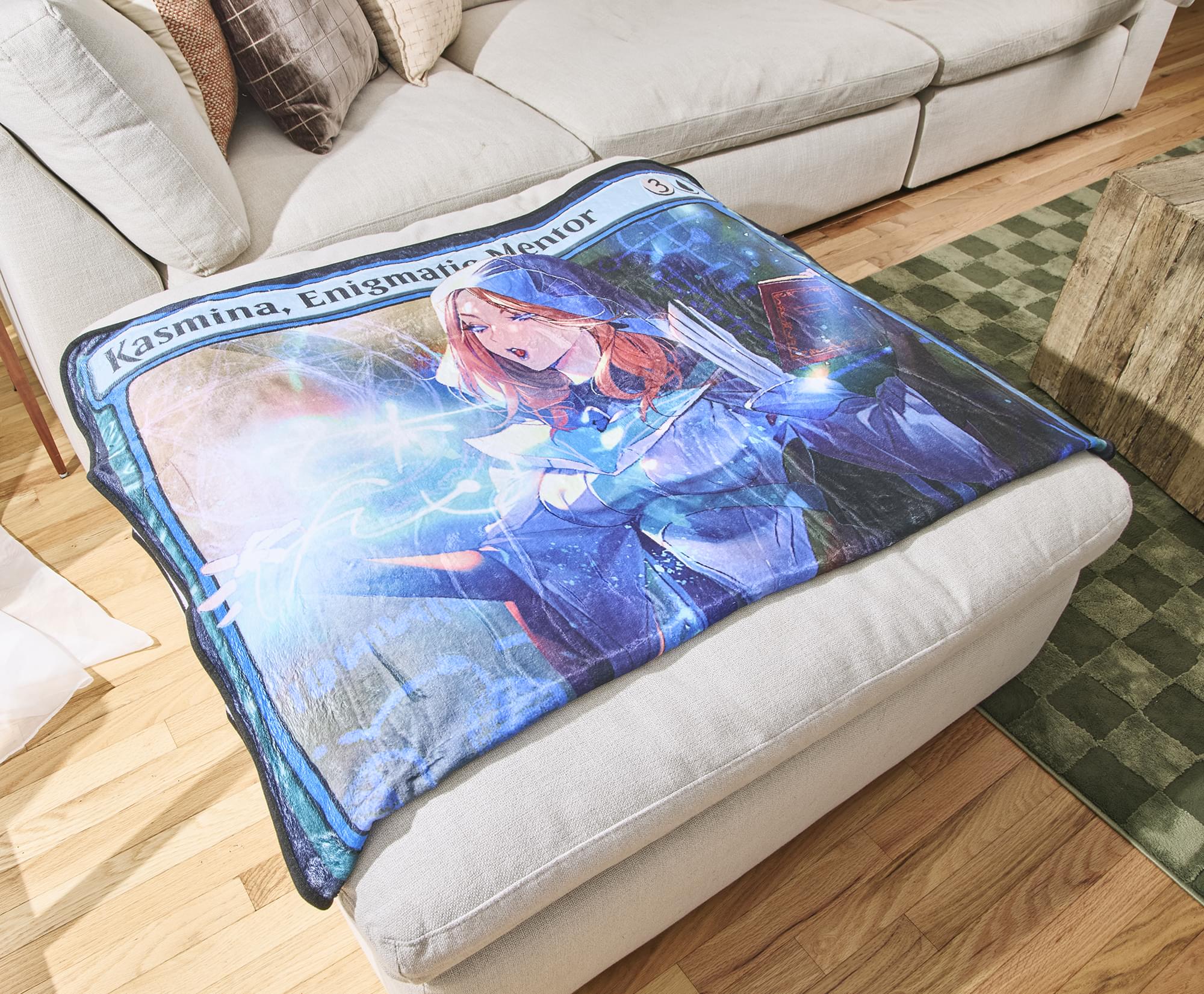 Magic: The Gathering Kasmina Card Fleece Throw Blanket | 45 x 60 Inches