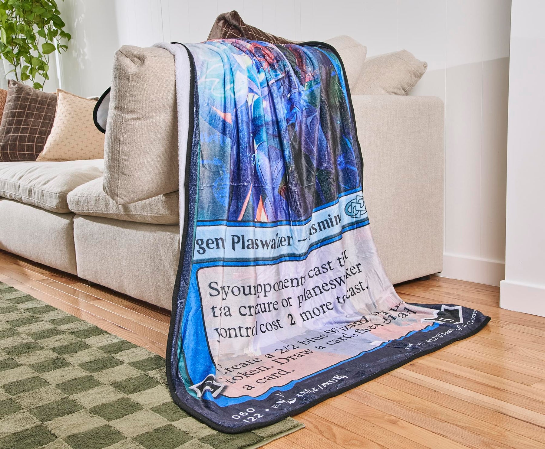 Magic: The Gathering Kasmina Card Fleece Throw Blanket | 45 x 60 Inches